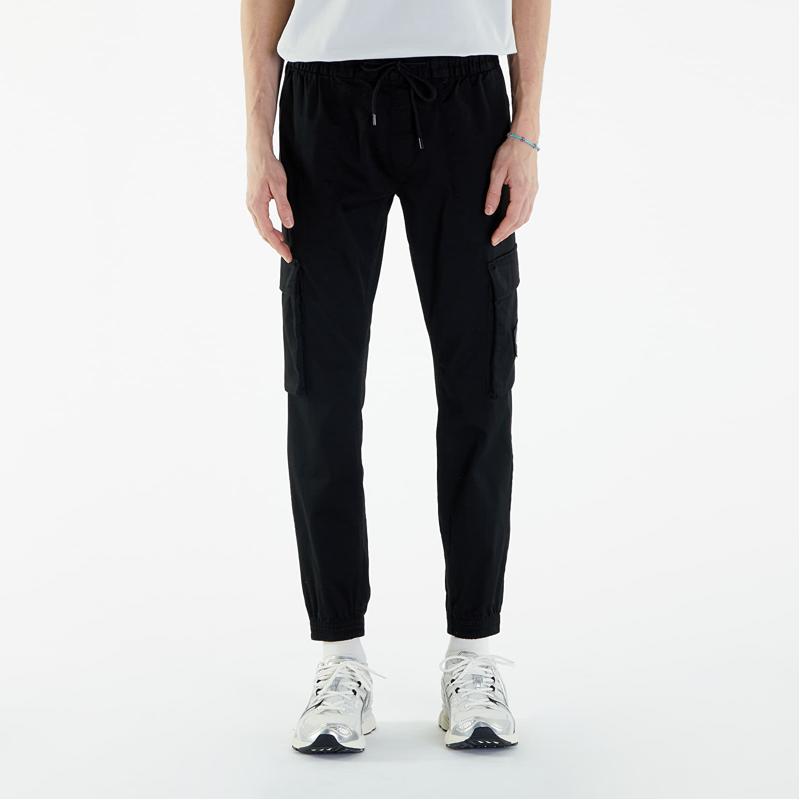 Hosen Calvin Klein Jeans Skinny Washed Cargo CK Black