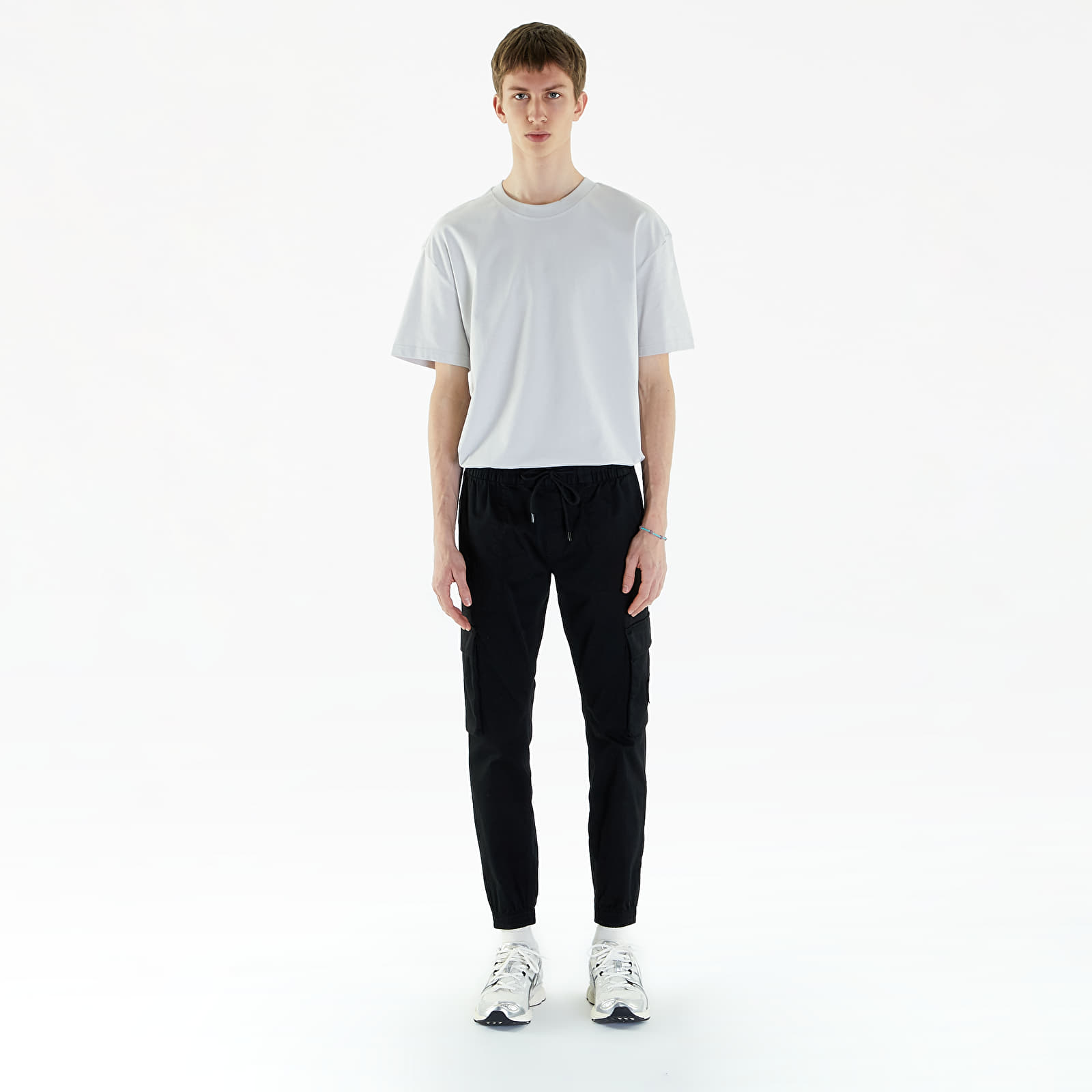 Hosen Calvin Klein Jeans Skinny Washed Cargo CK Black