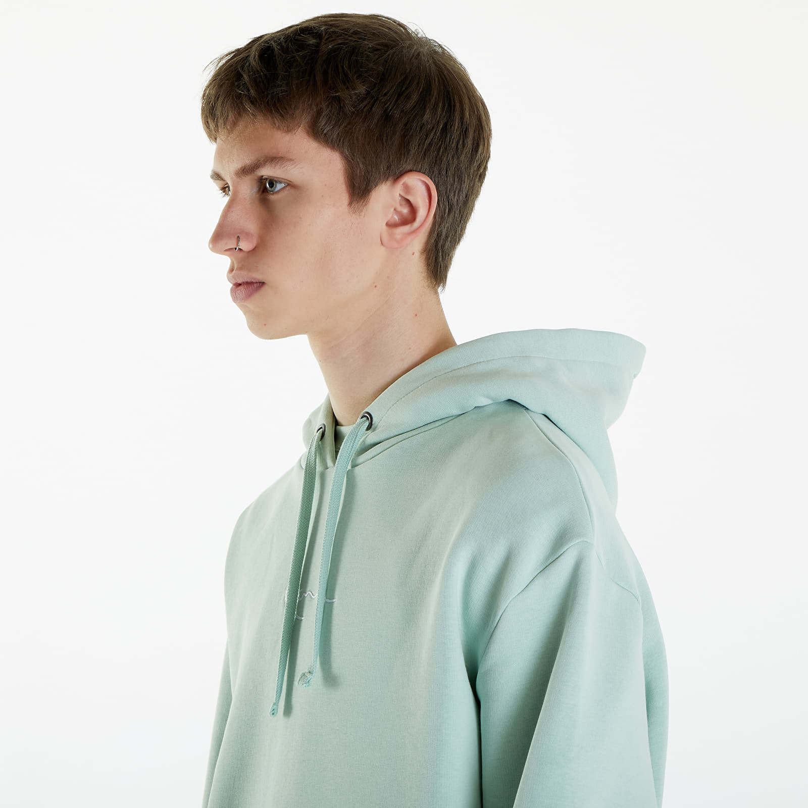 Hoodies and sweatshirts  Karl Kani Small Signature Essential Hoodie Light Mint