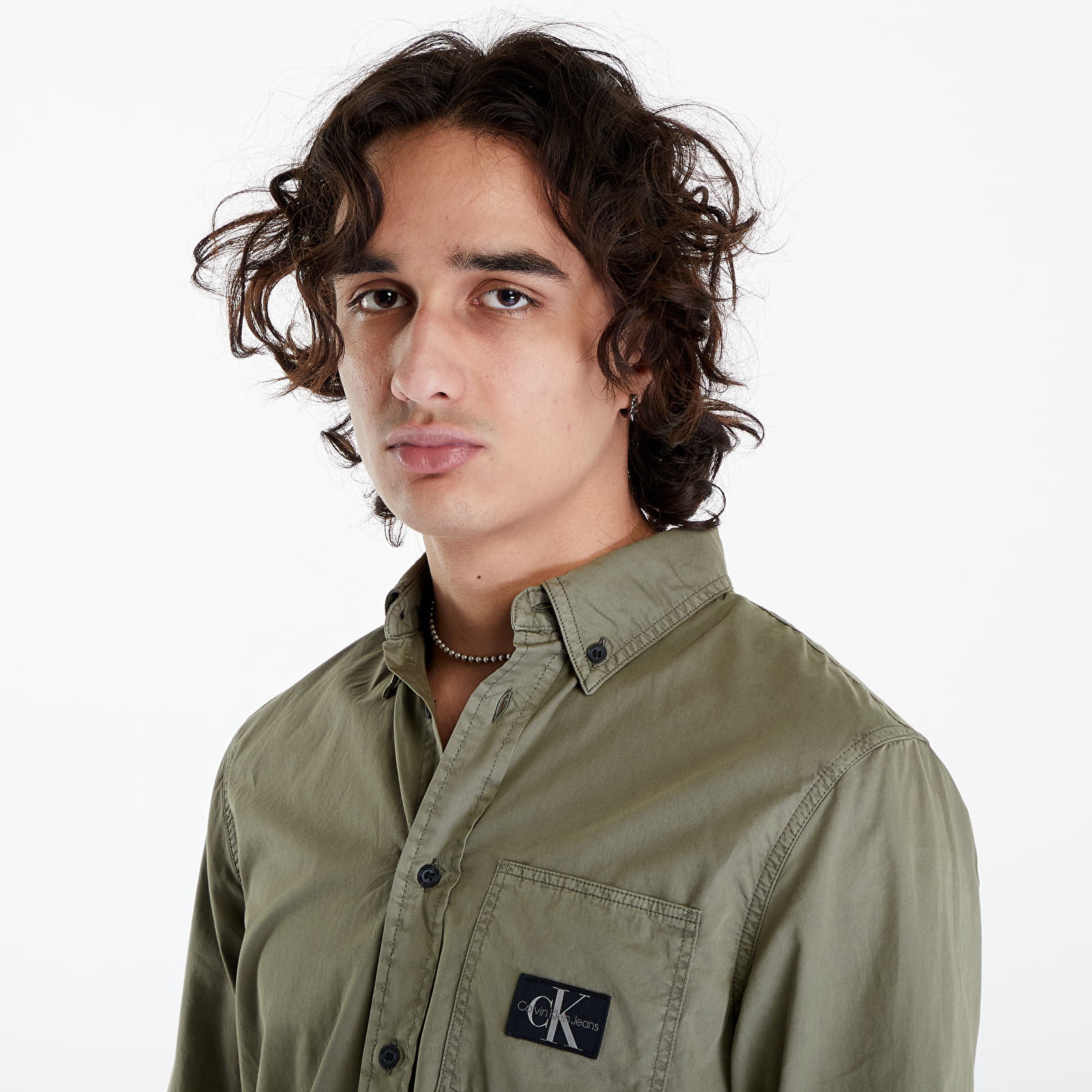 Hemden Calvin Klein Jeans Regular Shirt Dusty Olive