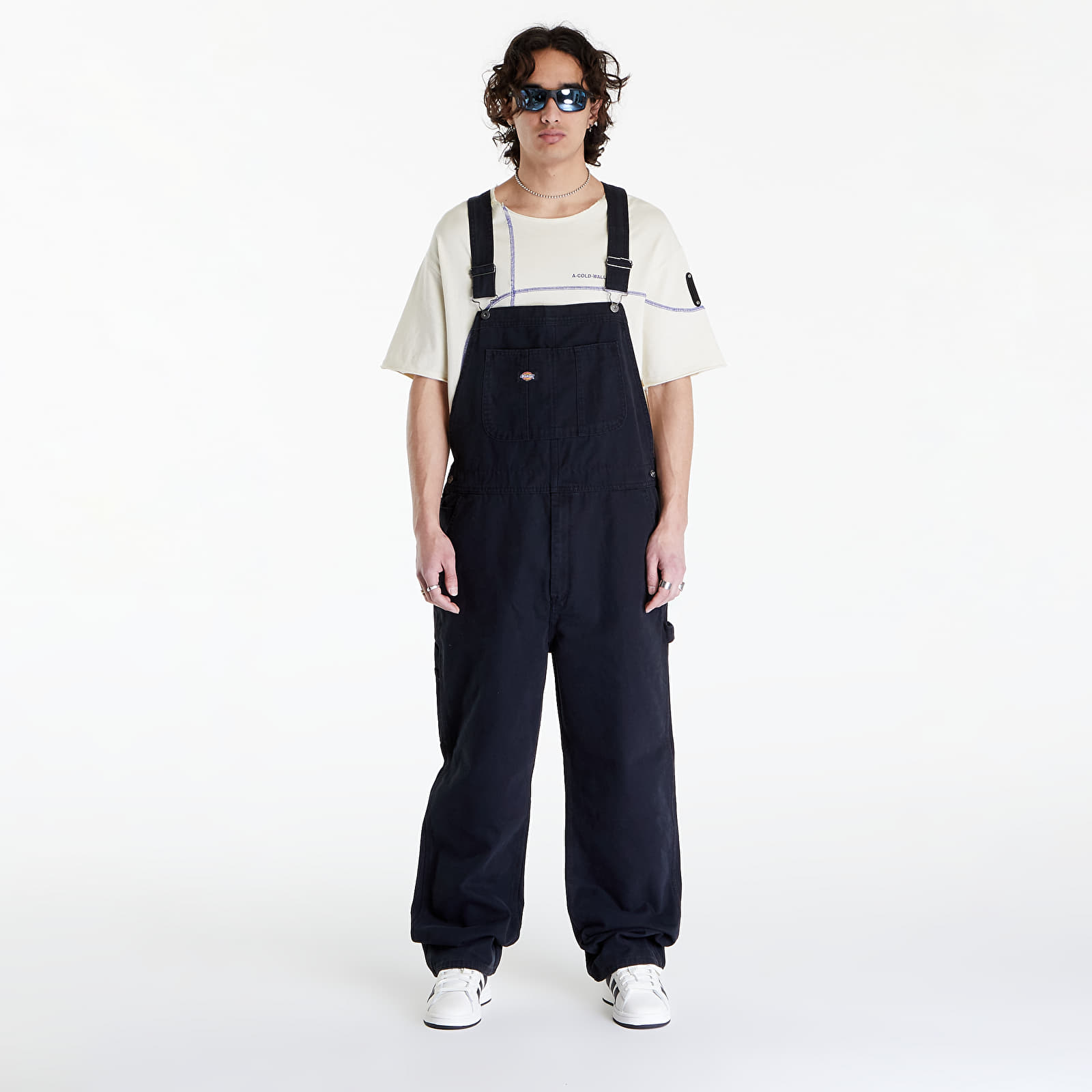Džíny Dickies Duck Canvas Classic Bib Stone Washed Black