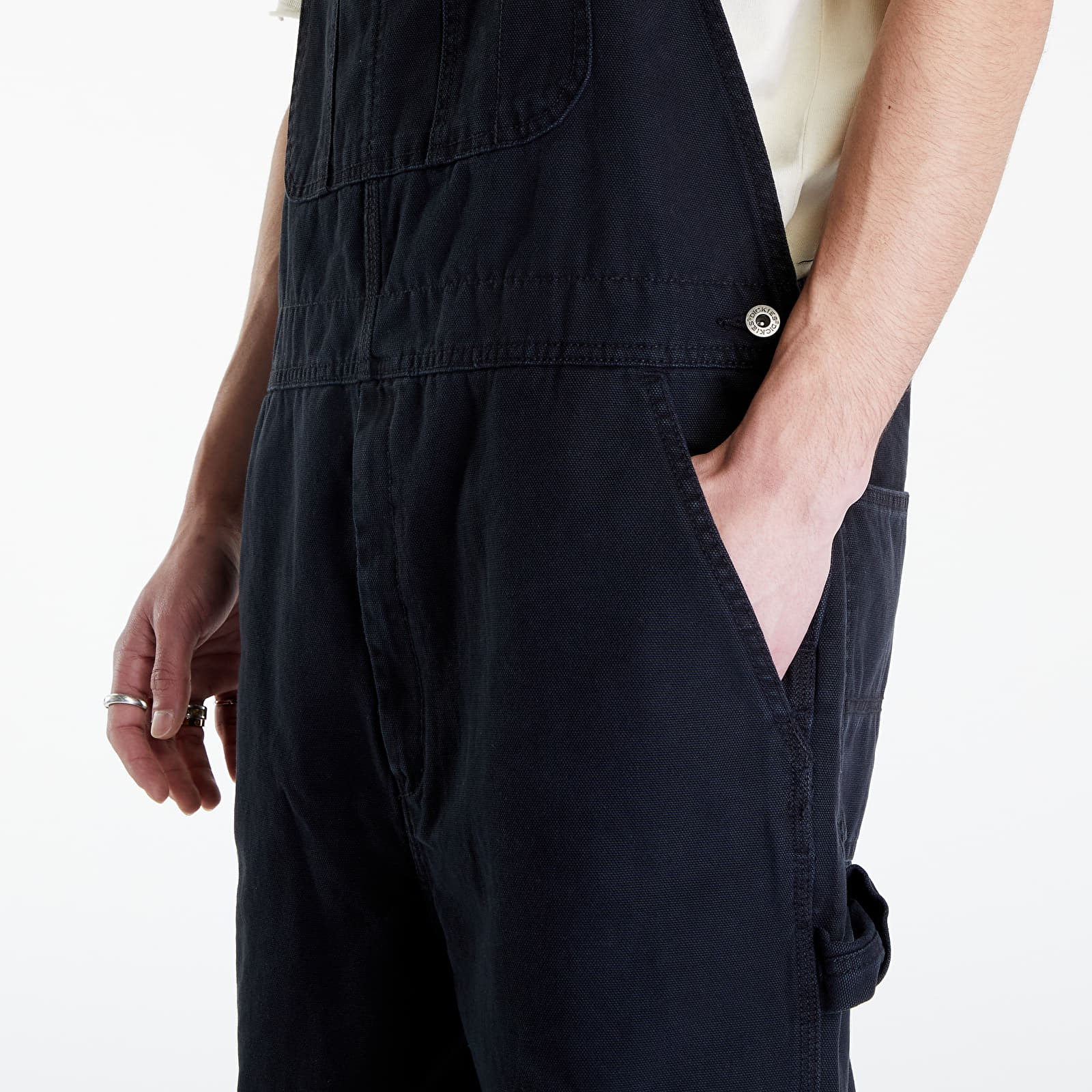 Džíny Dickies Duck Canvas Classic Bib Stone Washed Black