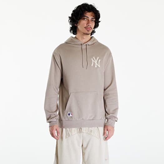 Hanorac New Era MLB League Essentials OS Hoody New York Yankees UNISEX Ash Brown/ Off White