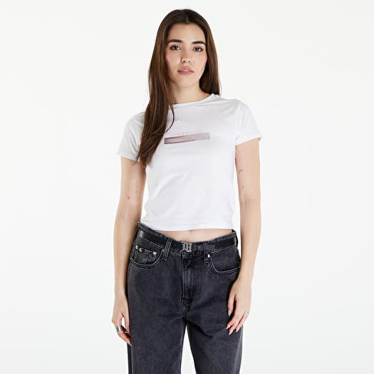 T-shirt Calvin Klein Jeans Diffused Box Fitted Short Sleeve Tee Bright White