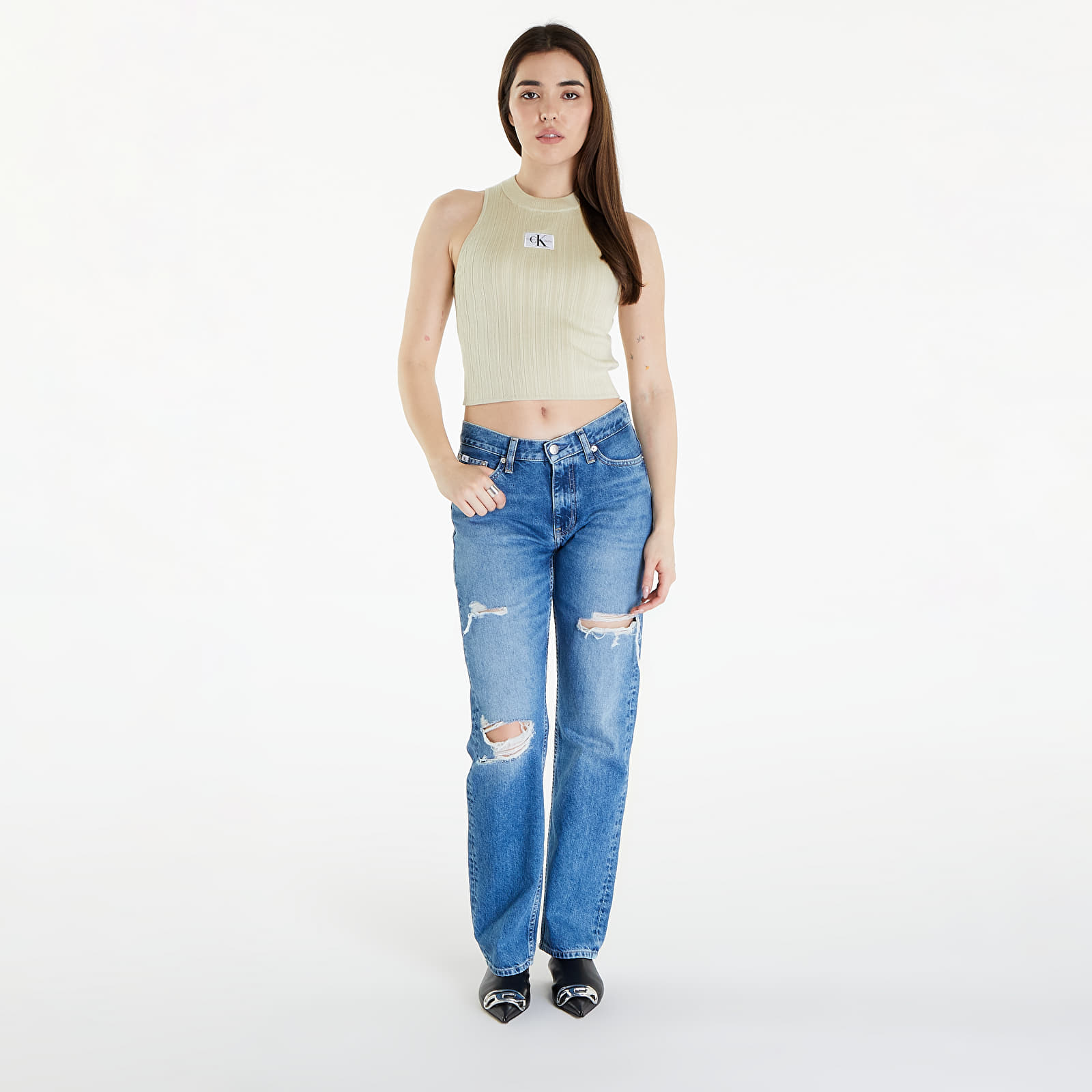 Jeans Calvin Klein Jeans Low Rise Straight Jeans Denim Medium