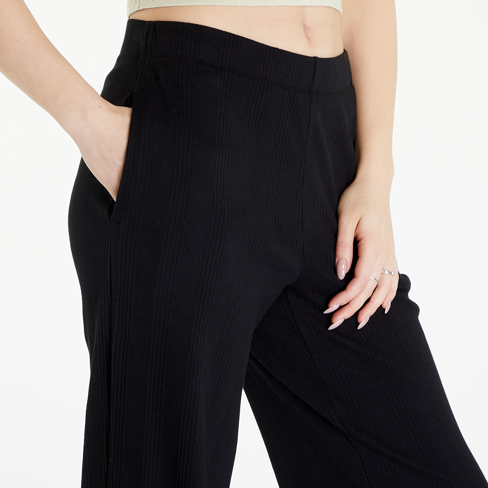 Spodnie dresowe Calvin Klein Jeans Variegated Rib Woven Pants Black