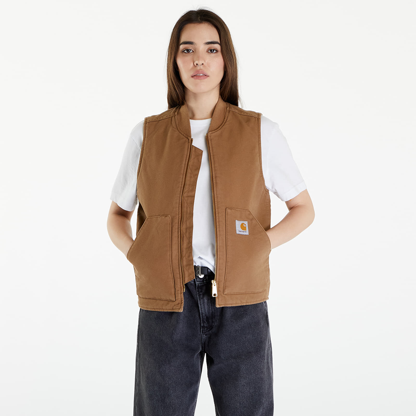 Vests Carhartt WIP Classic Vest UNISEX Hamilton Brown Rinsed