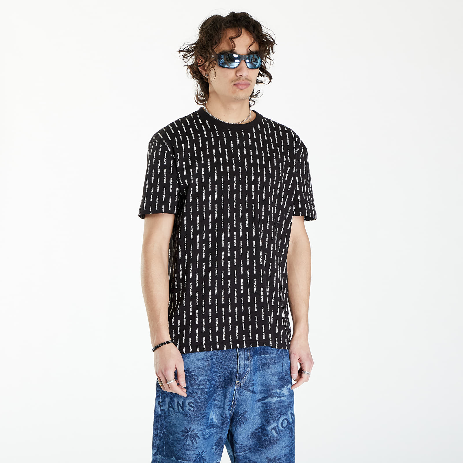 T-shirts Tommy Jeans All Over Print Tape Tee Black