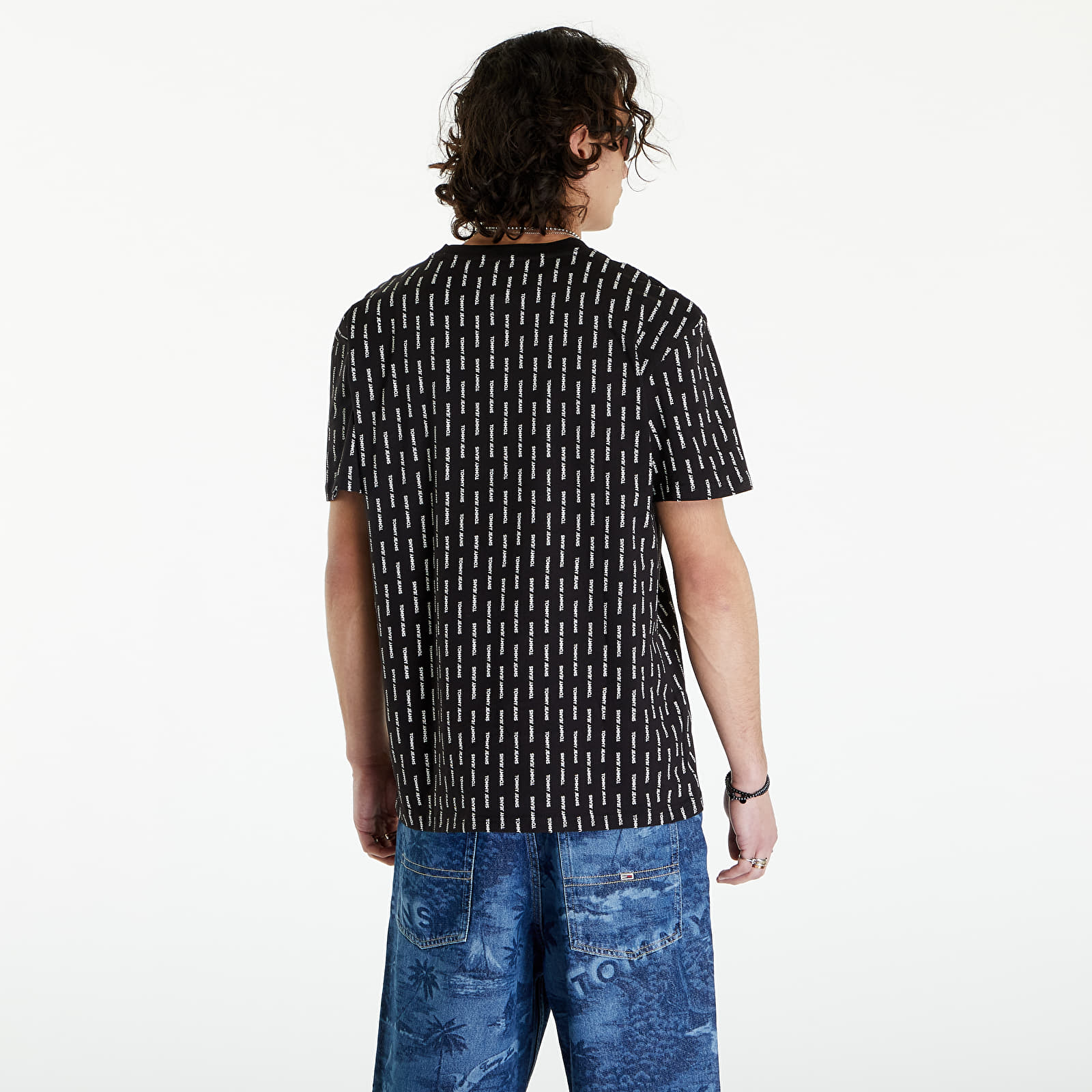 T-shirts Tommy Jeans All Over Print Tape Tee Black