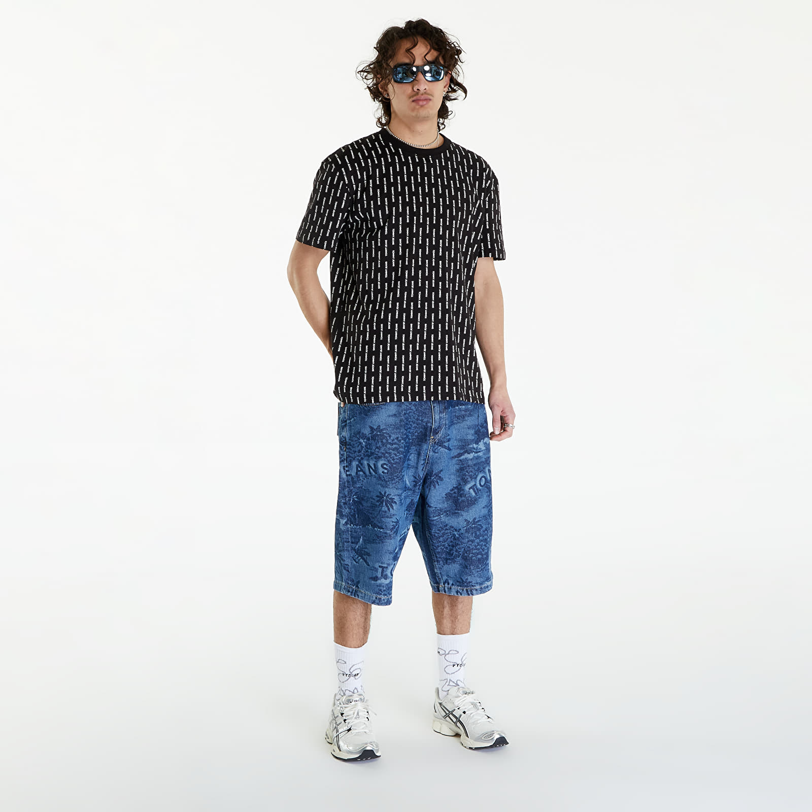 T-shirts Tommy Jeans All Over Print Tape Tee Black