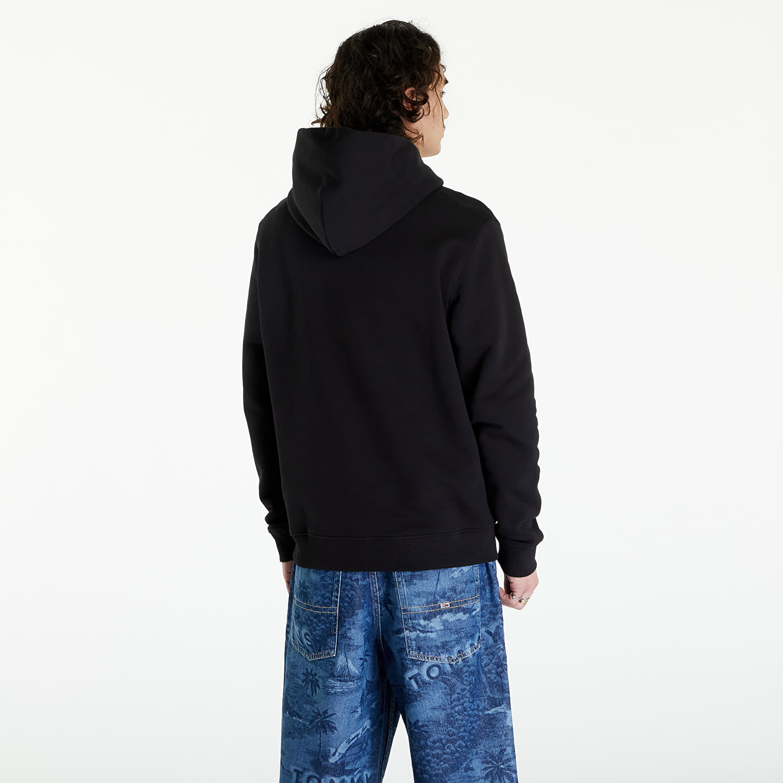 Sudaderas de hombre Tommy Jeans Reg Badge Hoodie Black