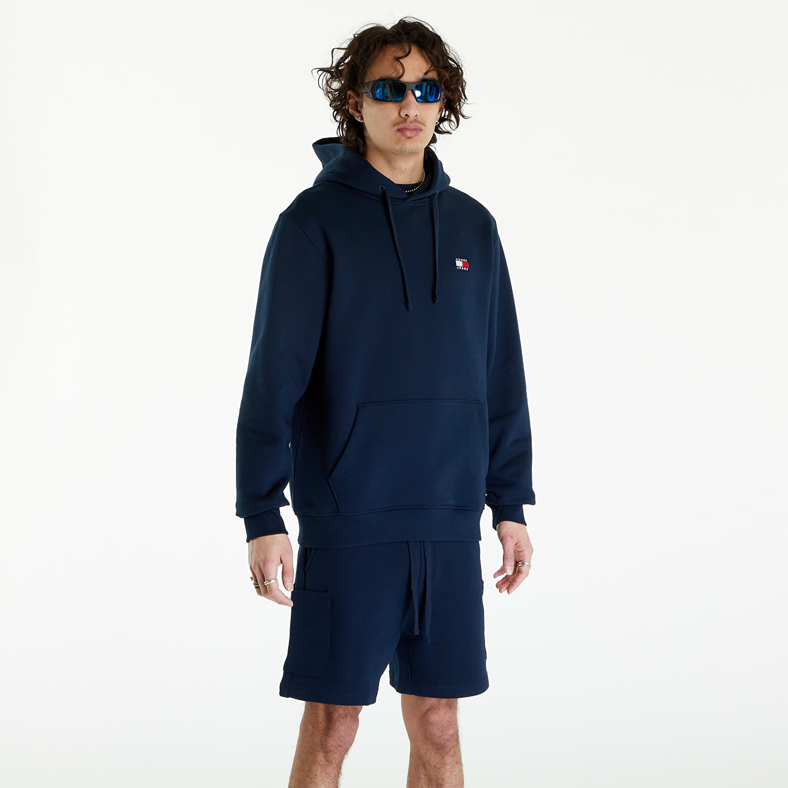 Mikiny Tommy Jeans Regular Badge Hoodie Dark Night Navy