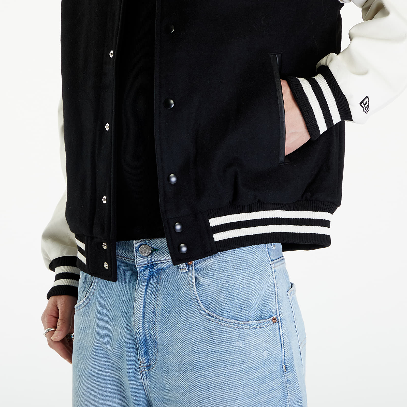 Bomber jackets New Era Detroit Tigers MLB World Series Black Varsity Jacket UNISEX Black/ Off White