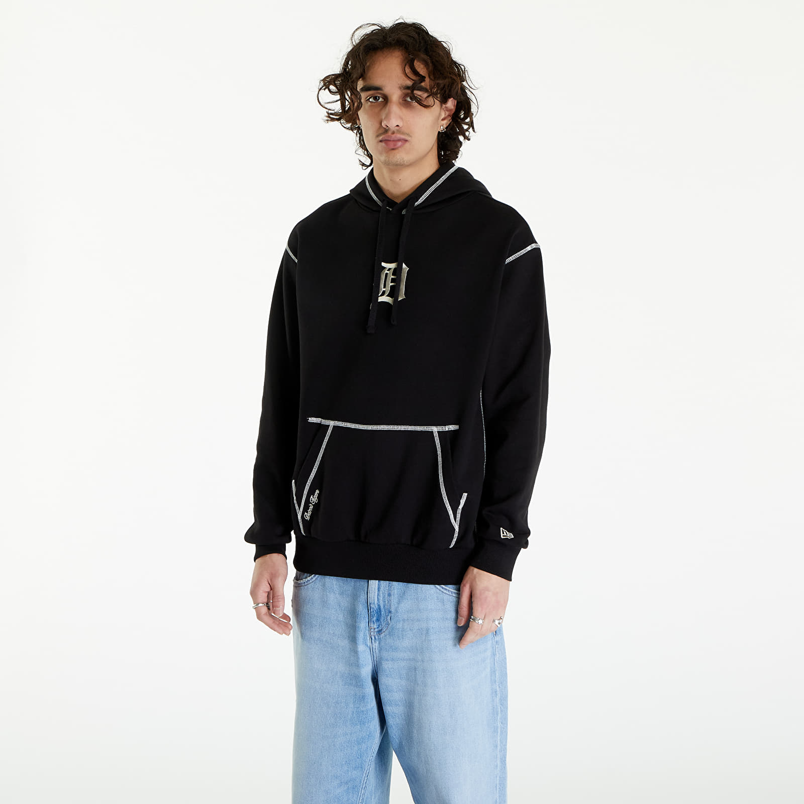 Hoodies and sweatshirts  New Era Detroit Tigers MLB World Series Oversized Pullover Hoodie UNISEX Black/ Off White