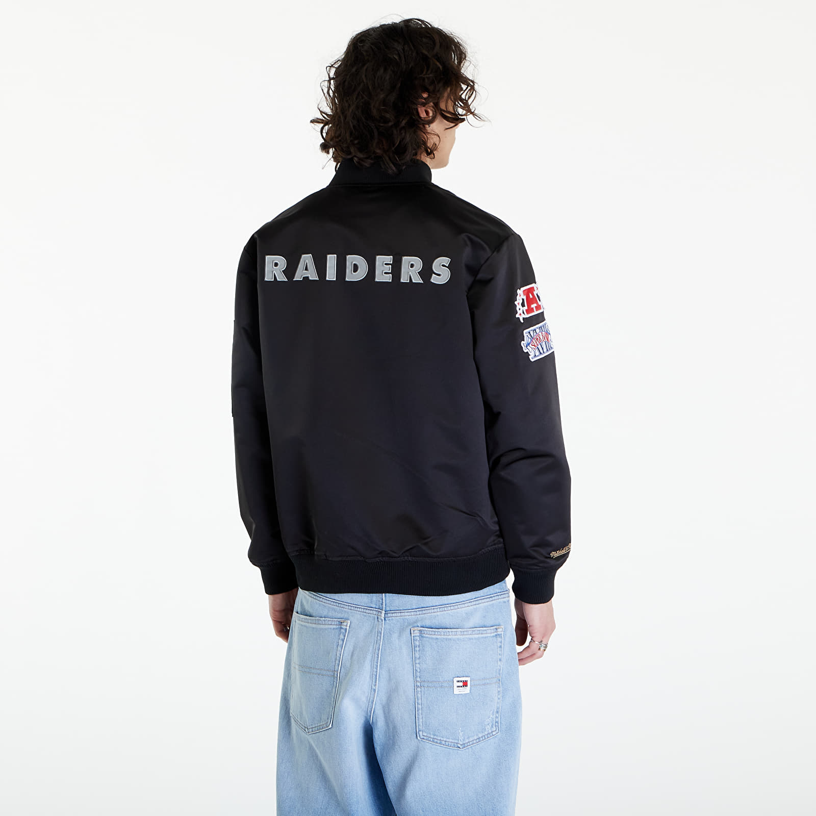 Jakne Mitchell & Ness Nfl Lightweight Satin Bomber Vintage Logo Raiders Black