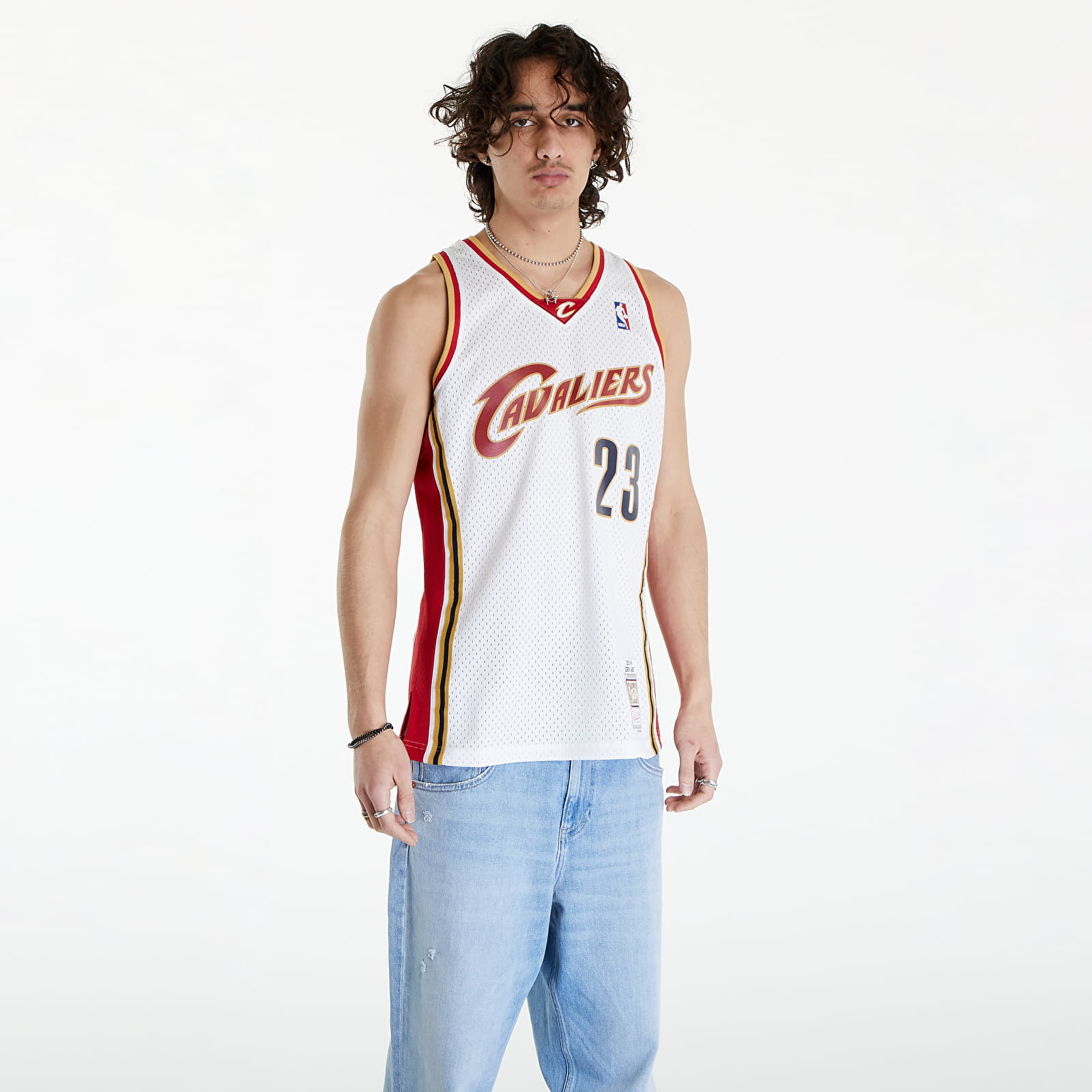 Jerseys Mitchell Ness NBA Swingman Jersey Cavaliers 2003 Lebron James White Queens