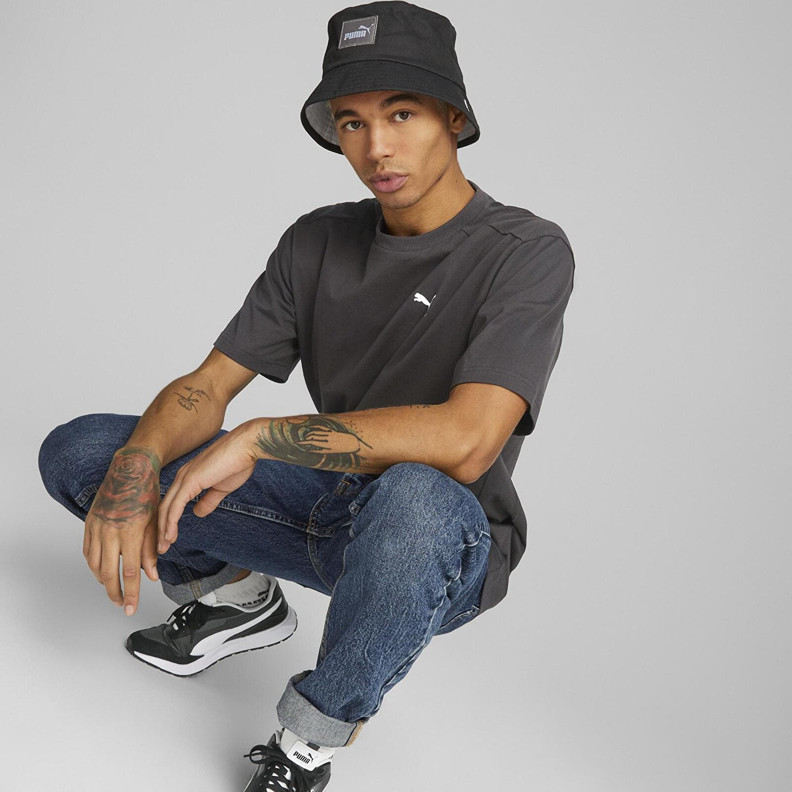 Bucket hats Puma Core Bucket Puma Black/ Platinum Gray (02436301 ...