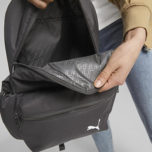 Puma black leather backpack store