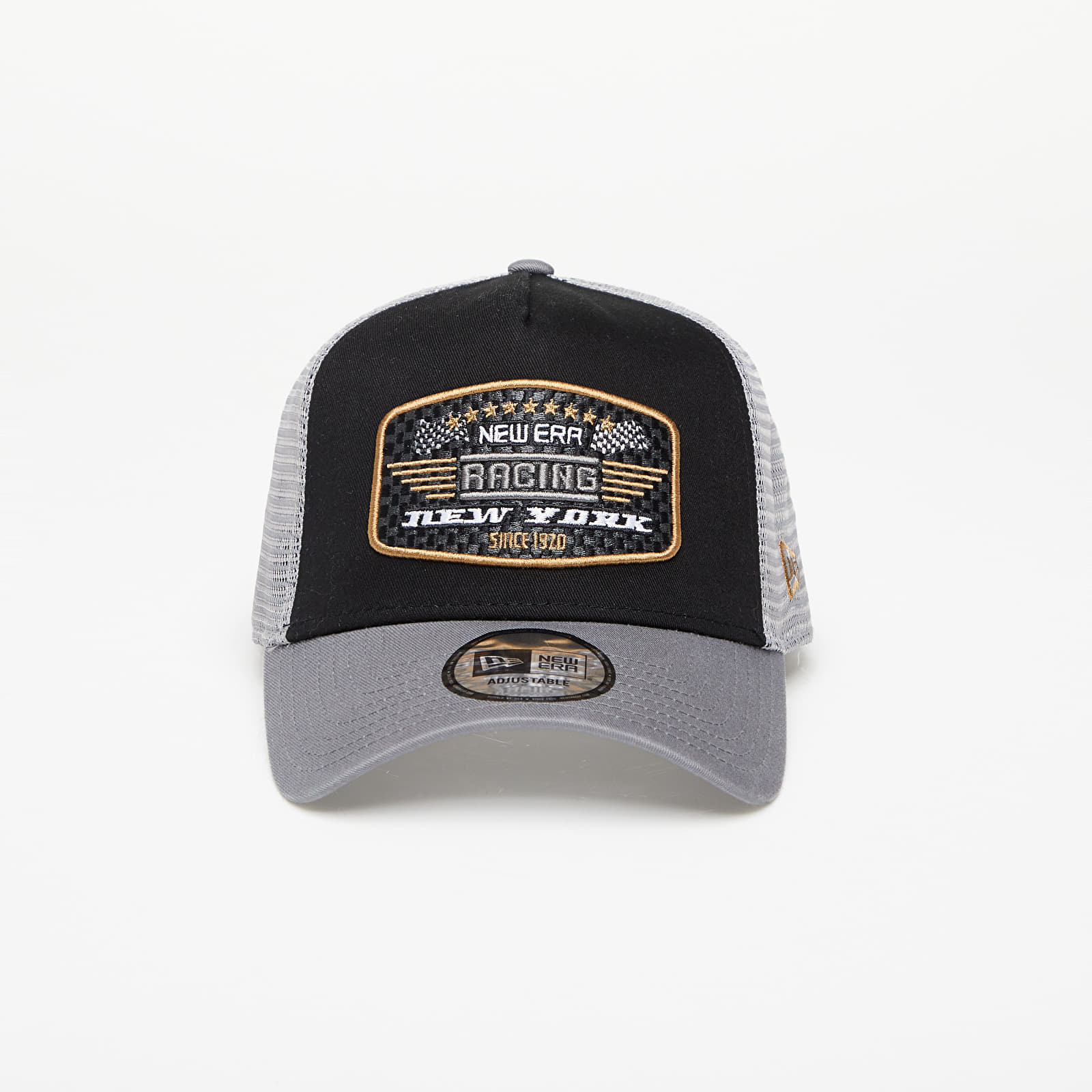 Mützen New Era Patch E-Frame Trucker Cap Black/ Grey
