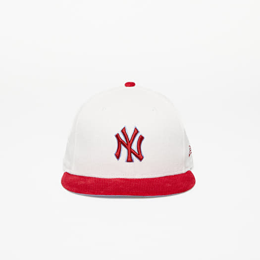 Kšiltovka New Era New York Yankees Cord 59FIFTY Fitted Cap Off White/ Red