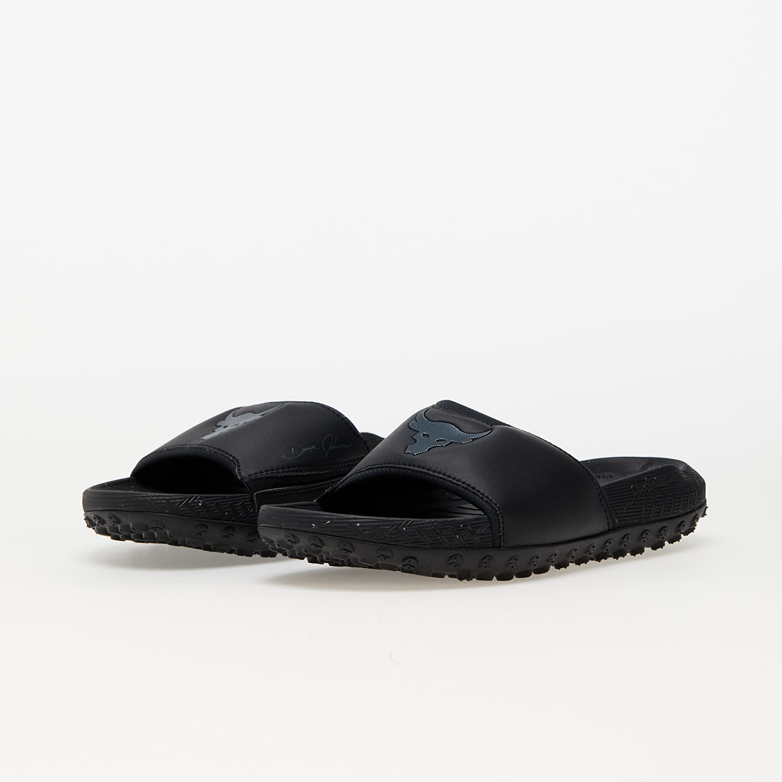 Pánské tenisky a boty Under Armour U Rock 3 Slide Black/ Black/ Pitch Gray