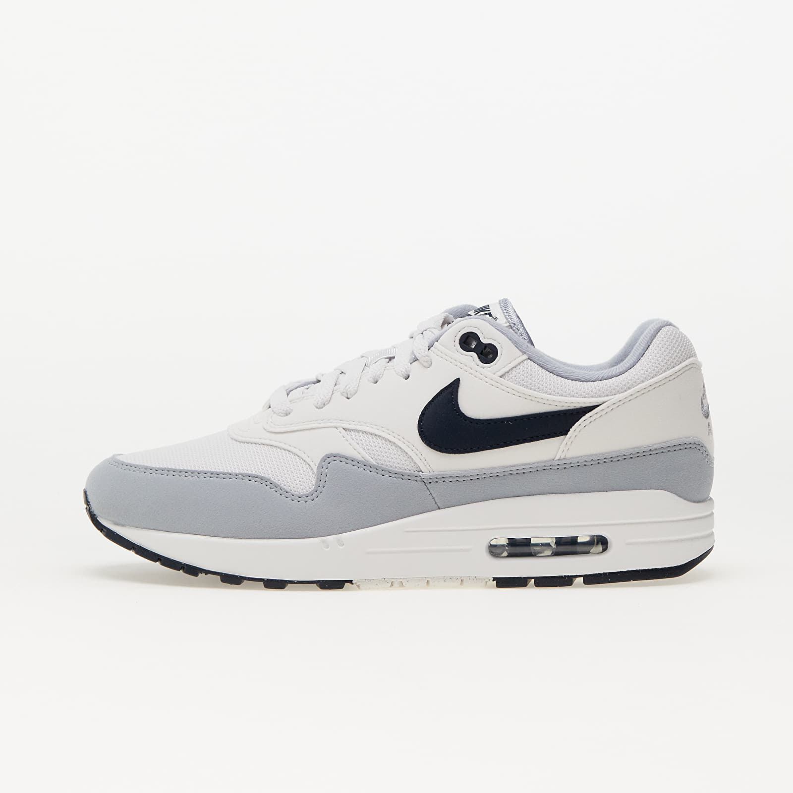Men s sneakers and shoes Nike Air Max 1 Platinum Tint Dark Obsidian Wolf Grey Queens