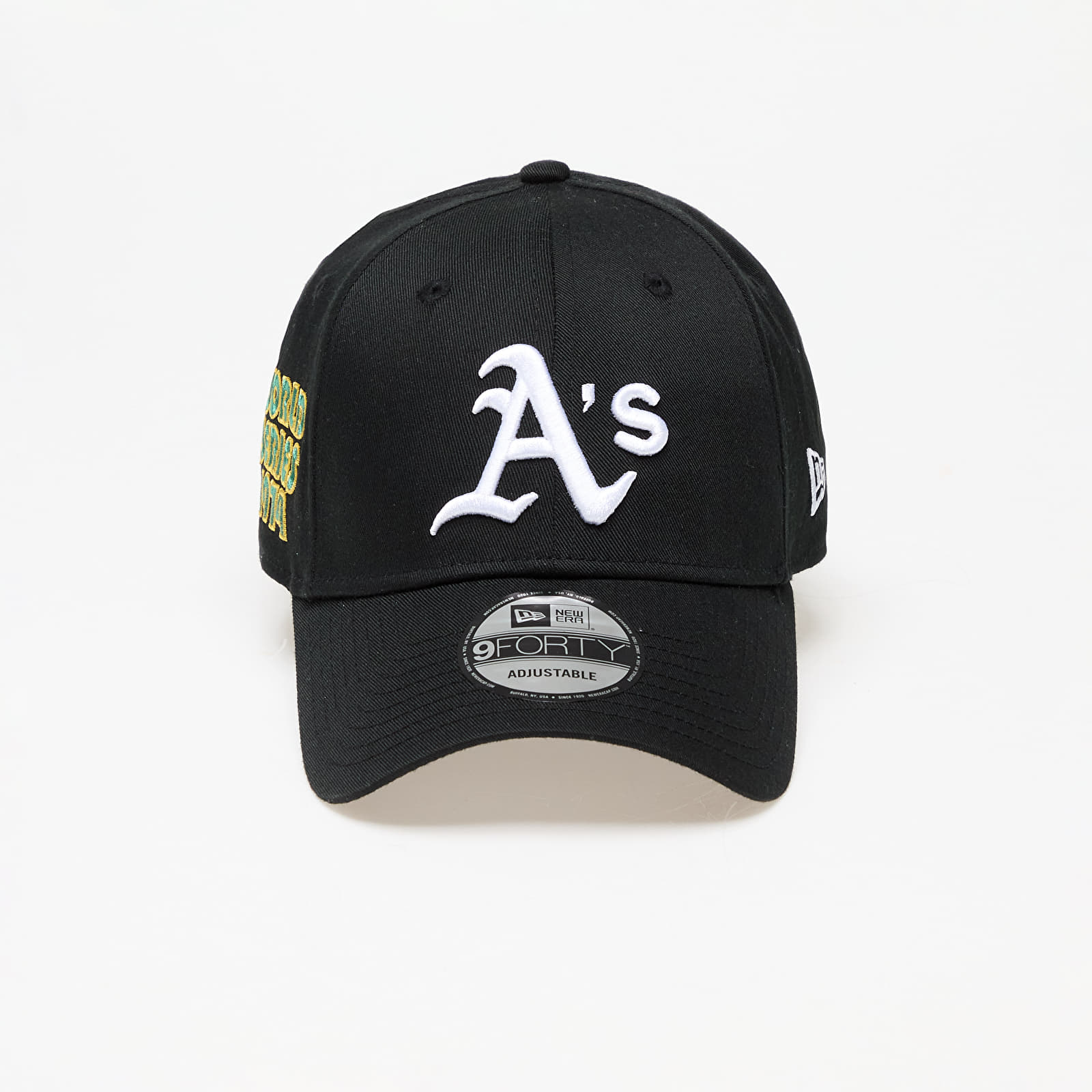 Caps New Era Oakland Athletics World Series Patch 9FORTY Adjustable Cap Black