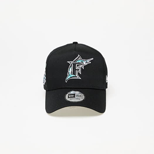 Cap New Era Miami Marlins World Series Patch 9FORTY E-Frame Adjustable Cap Black/ Kelly Green