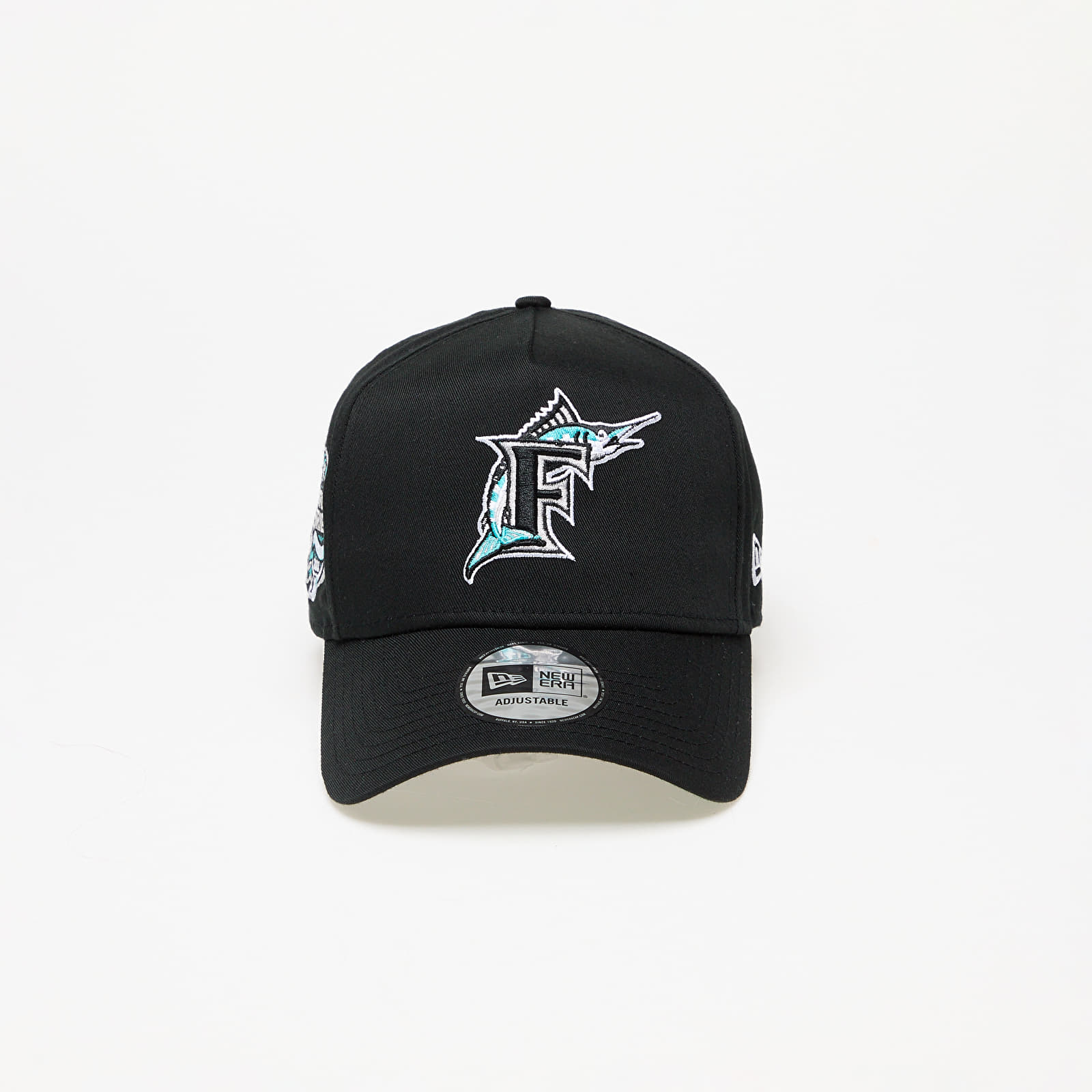 Șepci New Era Miami Marlins World Series Patch 9FORTY E-Frame Adjustable Cap Black/ Kelly Green