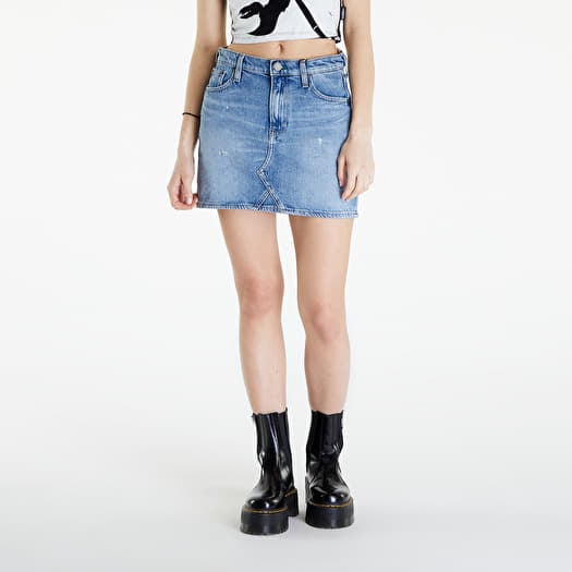 Sukně Tommy Jeans Izzie Mid Rise Mini Classic Skirt Denim