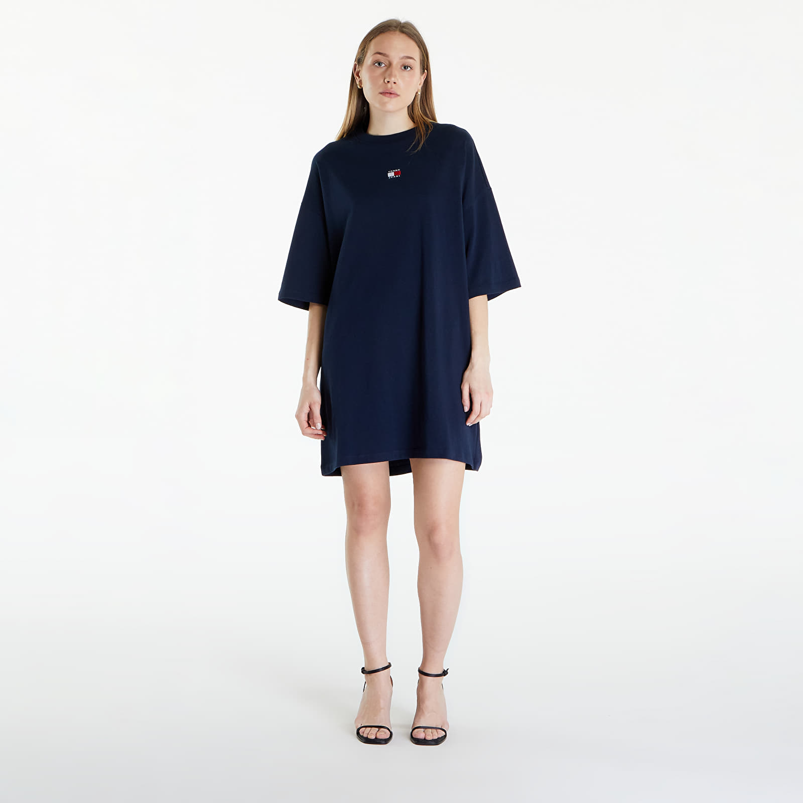 Šaty Tommy Jeans Badge Tee Dress Dark Night Navy