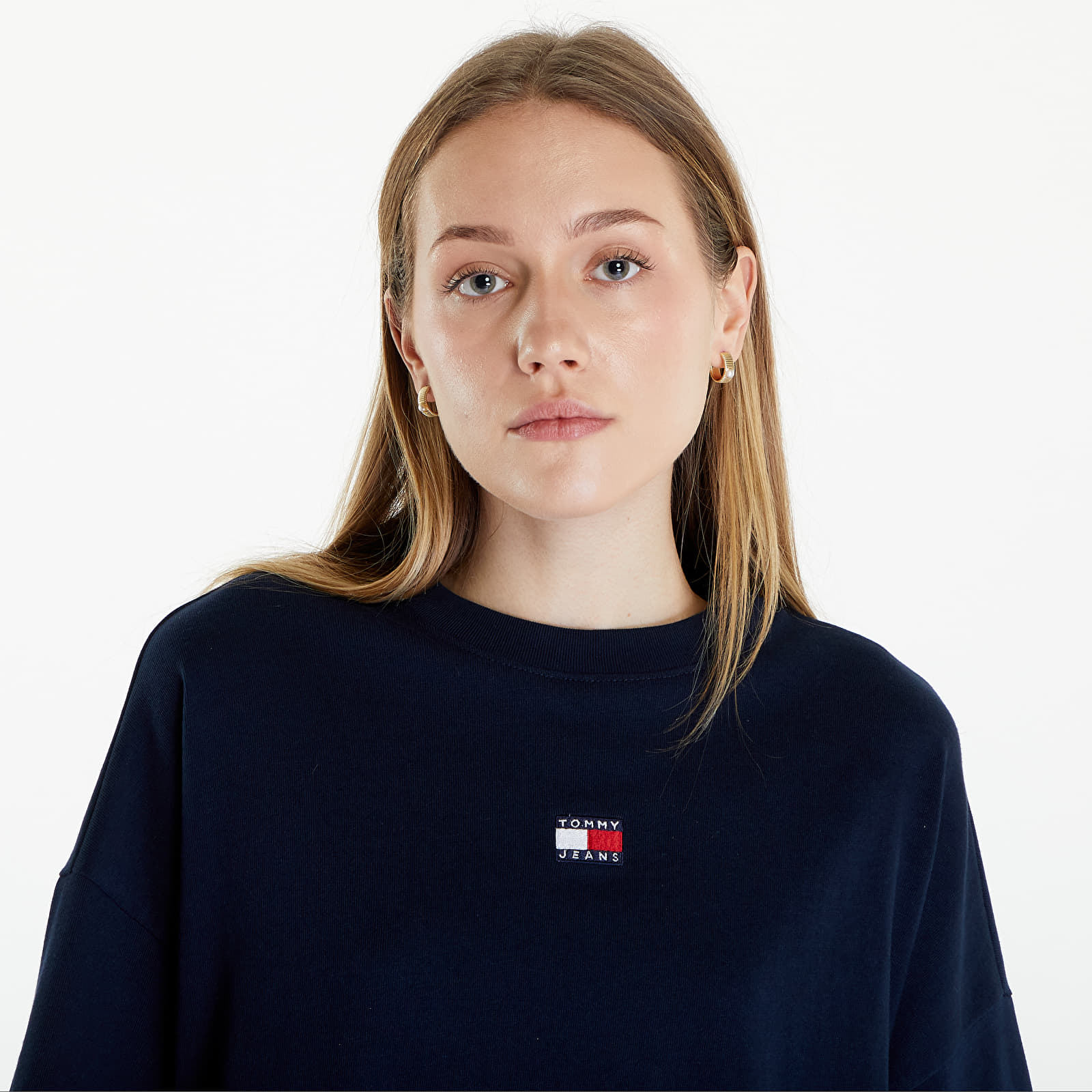 Šaty Tommy Jeans Badge Tee Dress Dark Night Navy