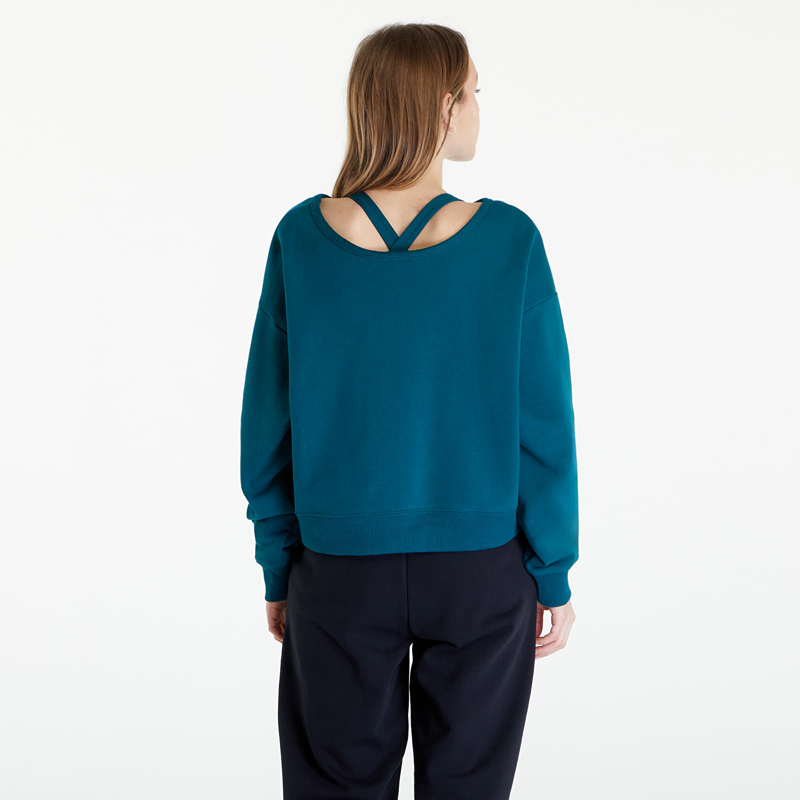 Mikine Under Armour Project Rock Terry Sweatshirt Turquoise