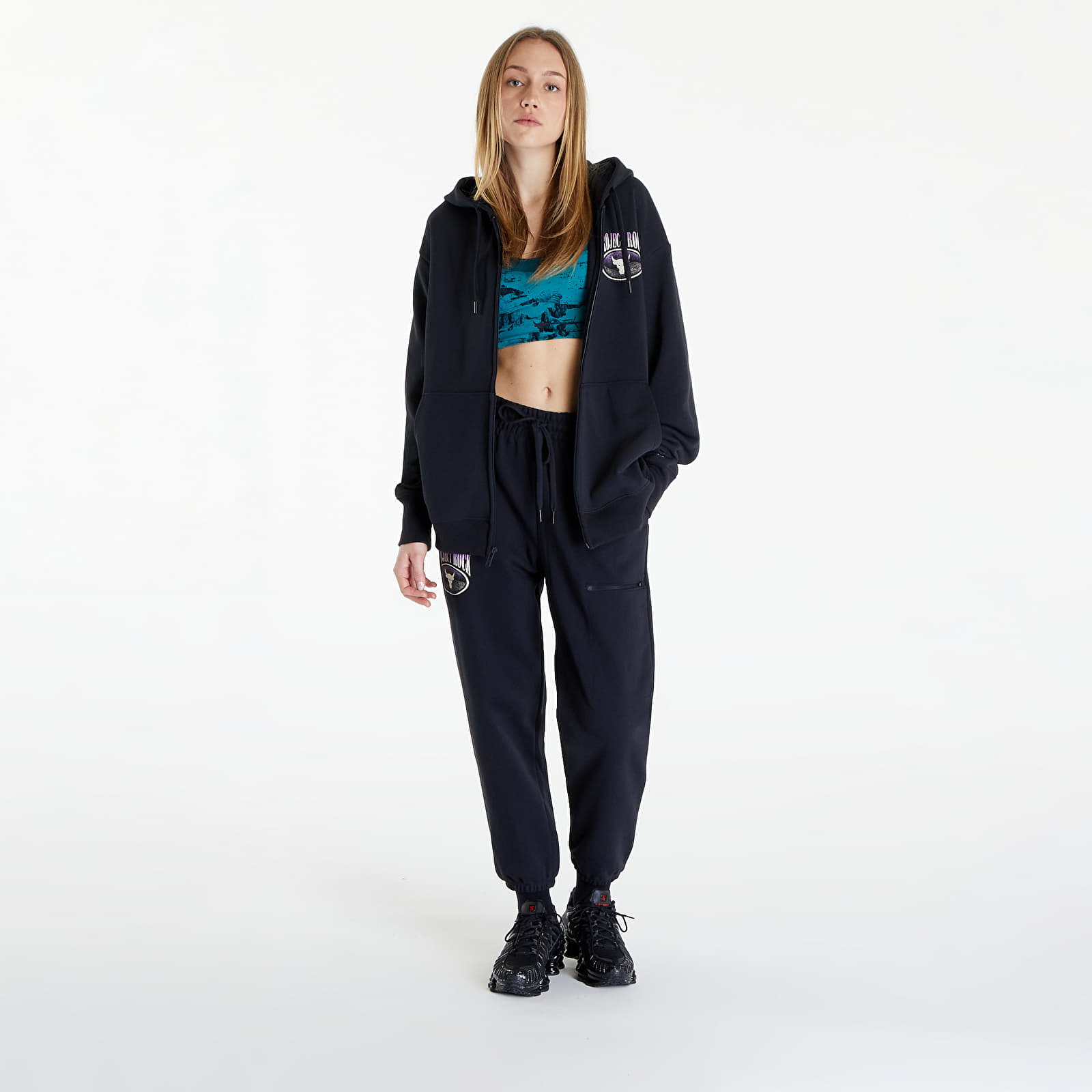 Sweaters Under Armour Project Rock Terry Full Zip Sweatshirt Black
