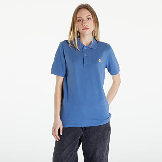 T-shirt Carhartt WIP Short Sleeve Chase Pique Polo T-Shirt UNISEX Sorrent/ Gold