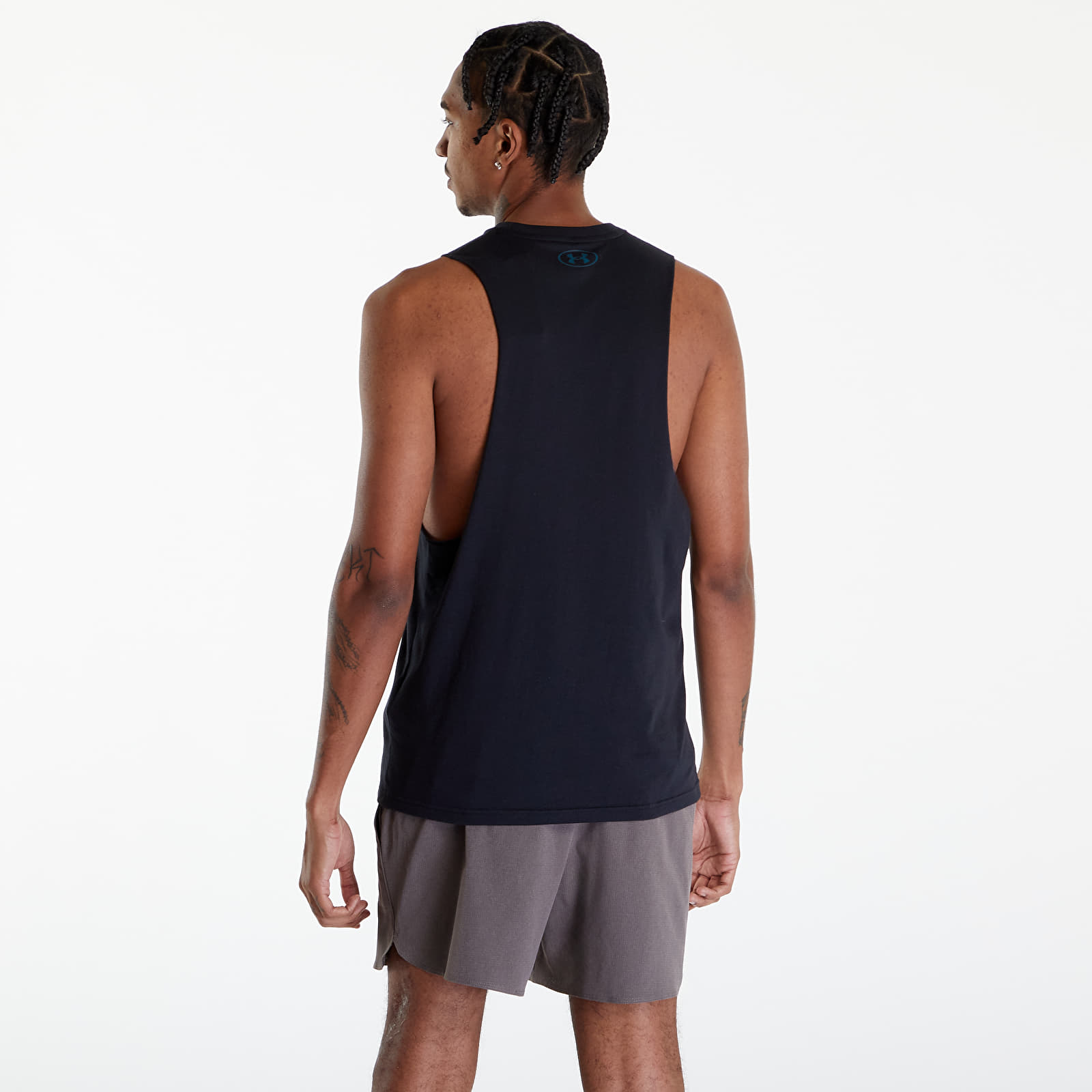 Tank tops Under Armour Project Rock BSR Payoff Tank Top Black/ Radial Turquoise