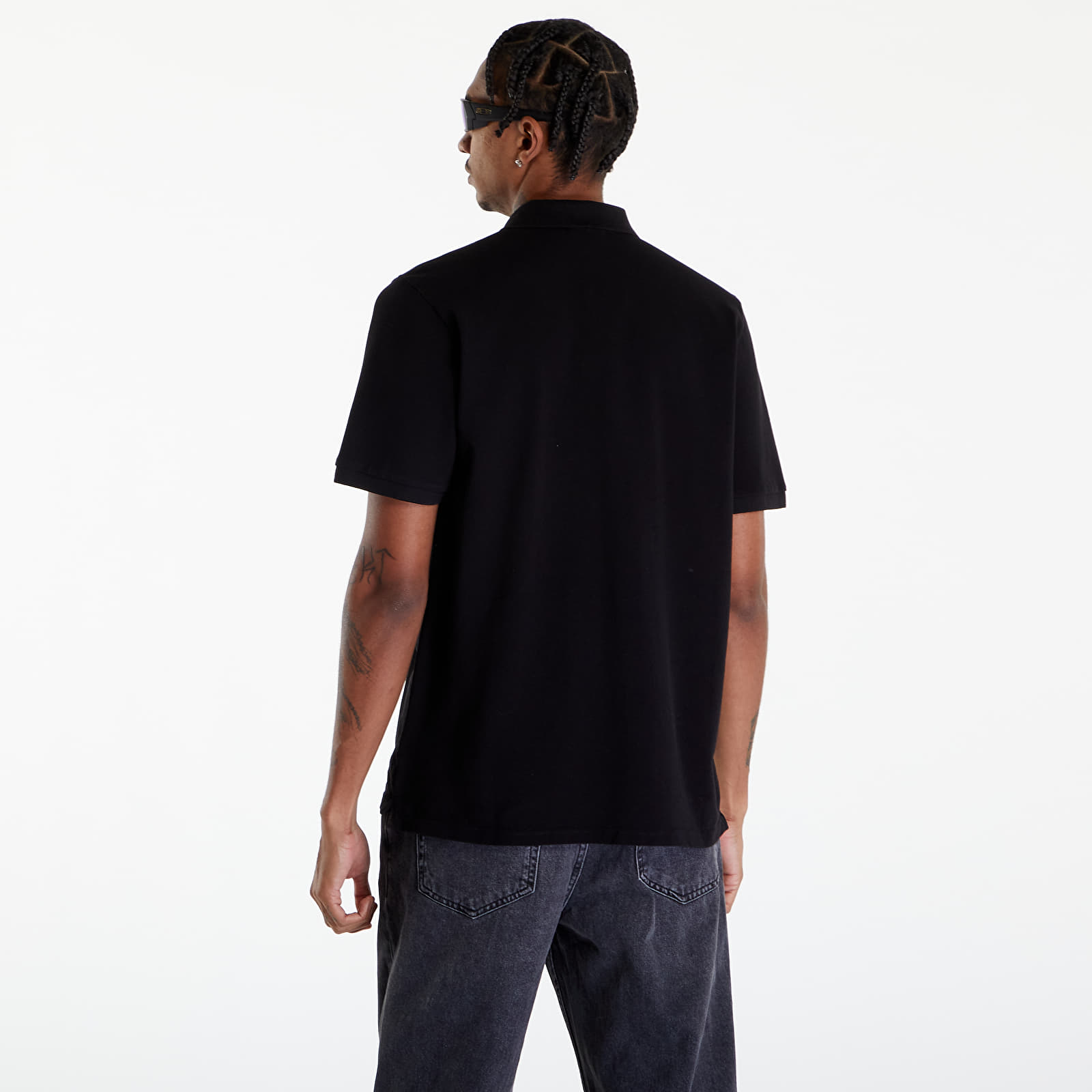 Pólók Carhartt WIP Short Sleeve Chase Pique Polo T-Shirt UNISEX Black/ Gold