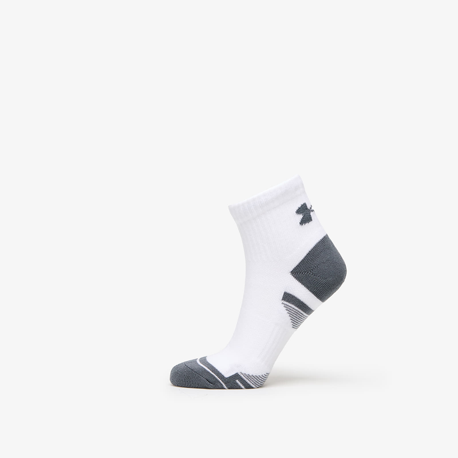 Sokid Under Armour Performance Cotton 3-Pack QTR Socks White