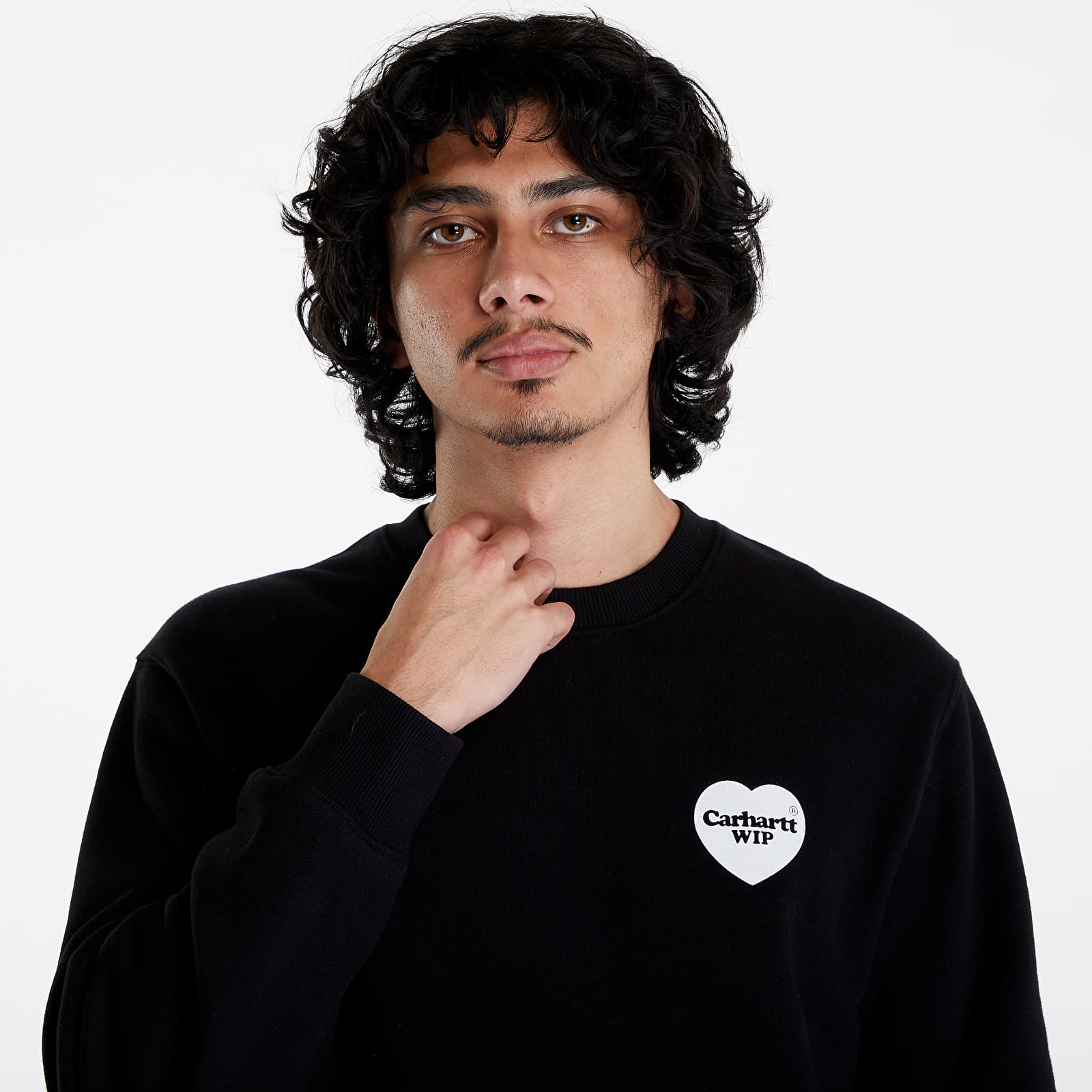 Суитчъри Carhartt WIP Heart Bandana Sweat UNISEX Black/ White Stone Washed