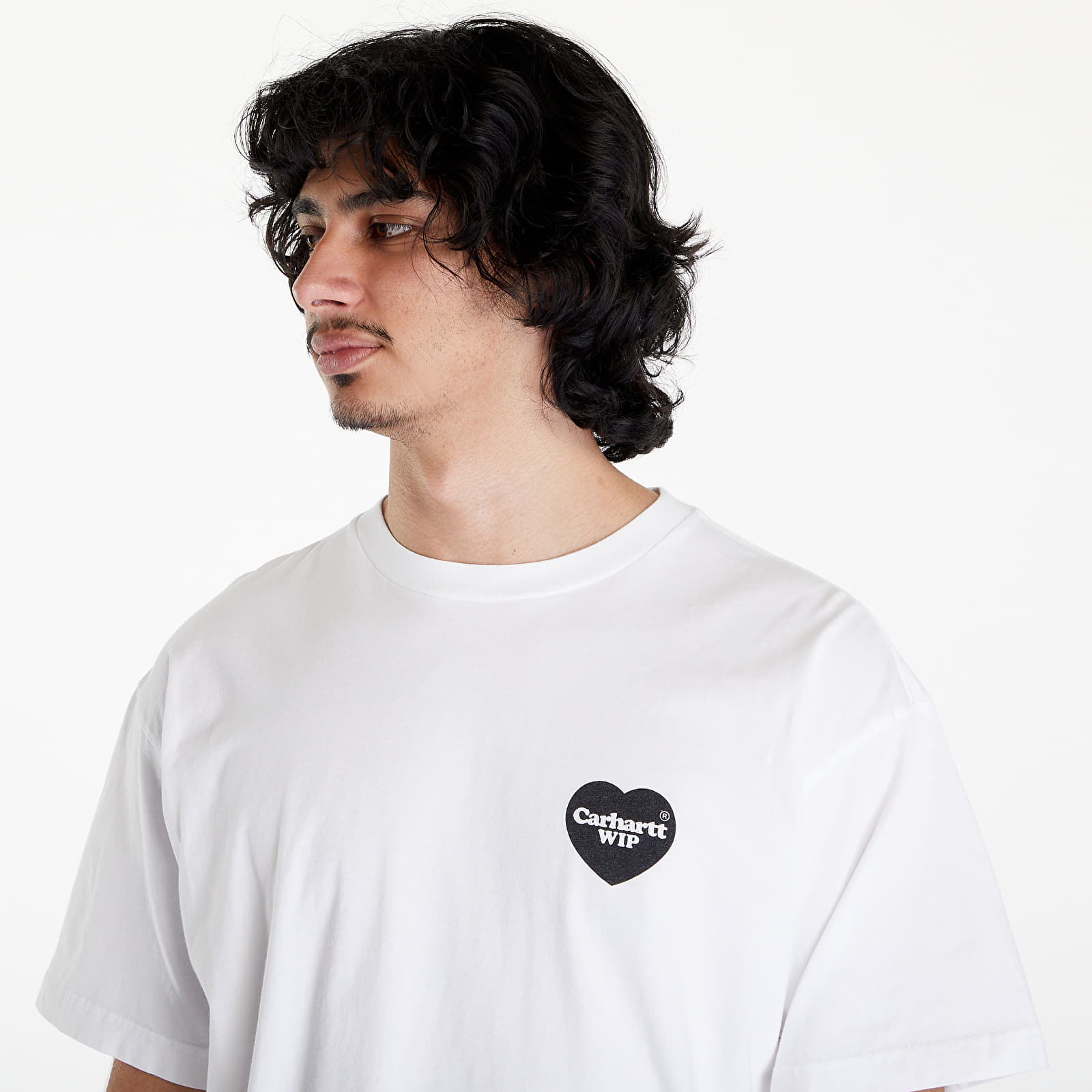 T-krekli Carhartt WIP S/S Heart Bandana T-Shirt UNISEX White/ Black Stone Washed