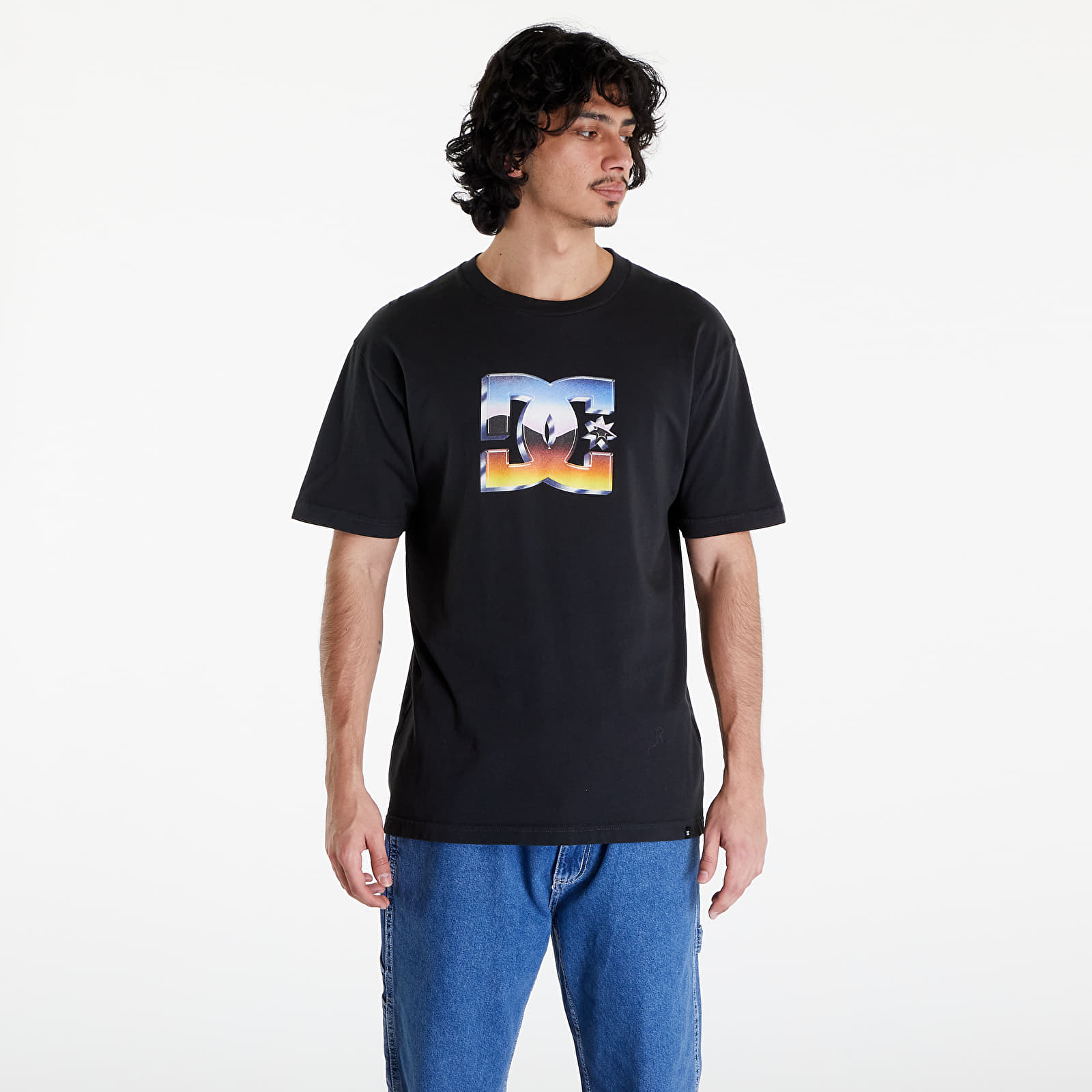 Majice DC Chrome Star H SS Tee Black Garment Dye