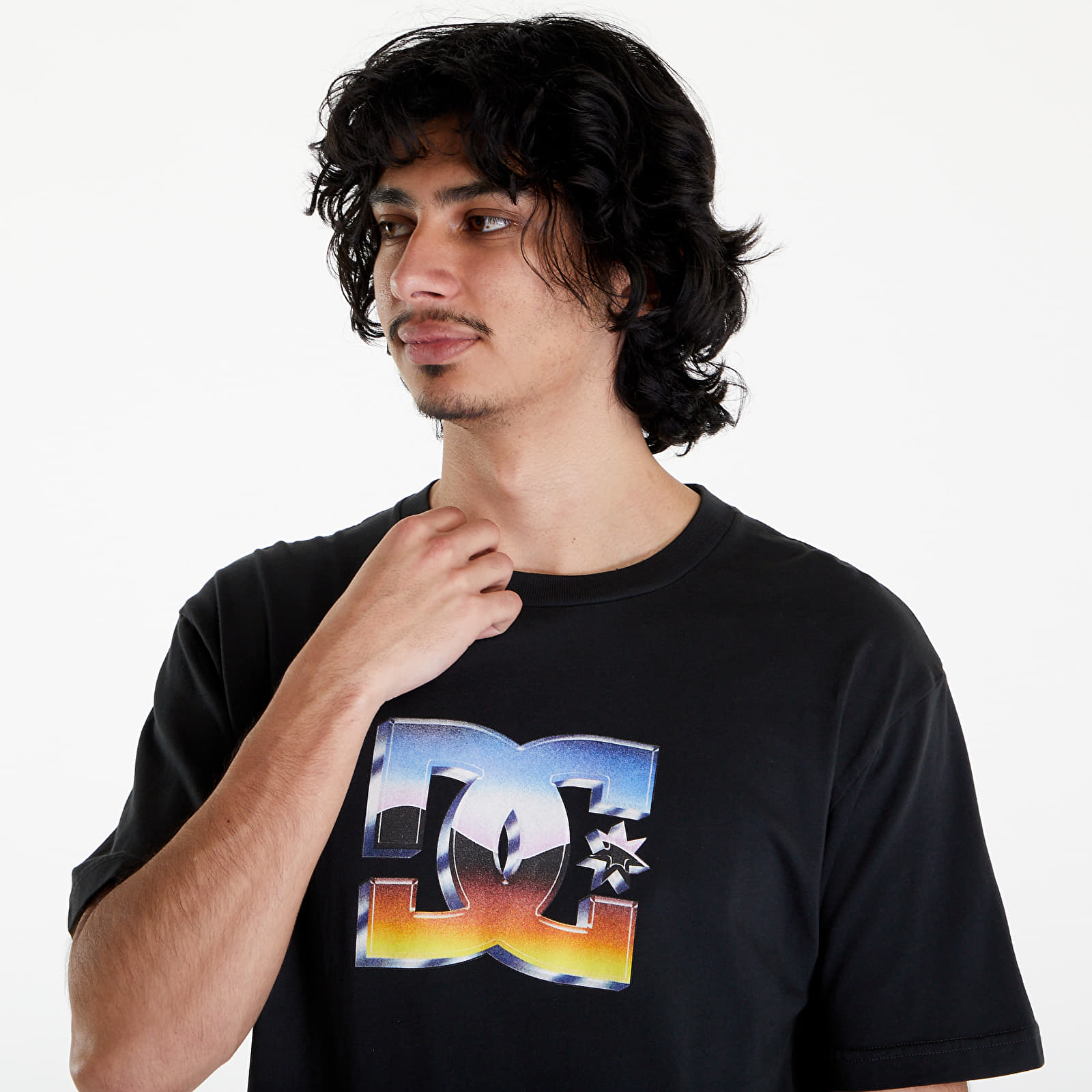 Majice DC Chrome Star H SS Tee Black Garment Dye
