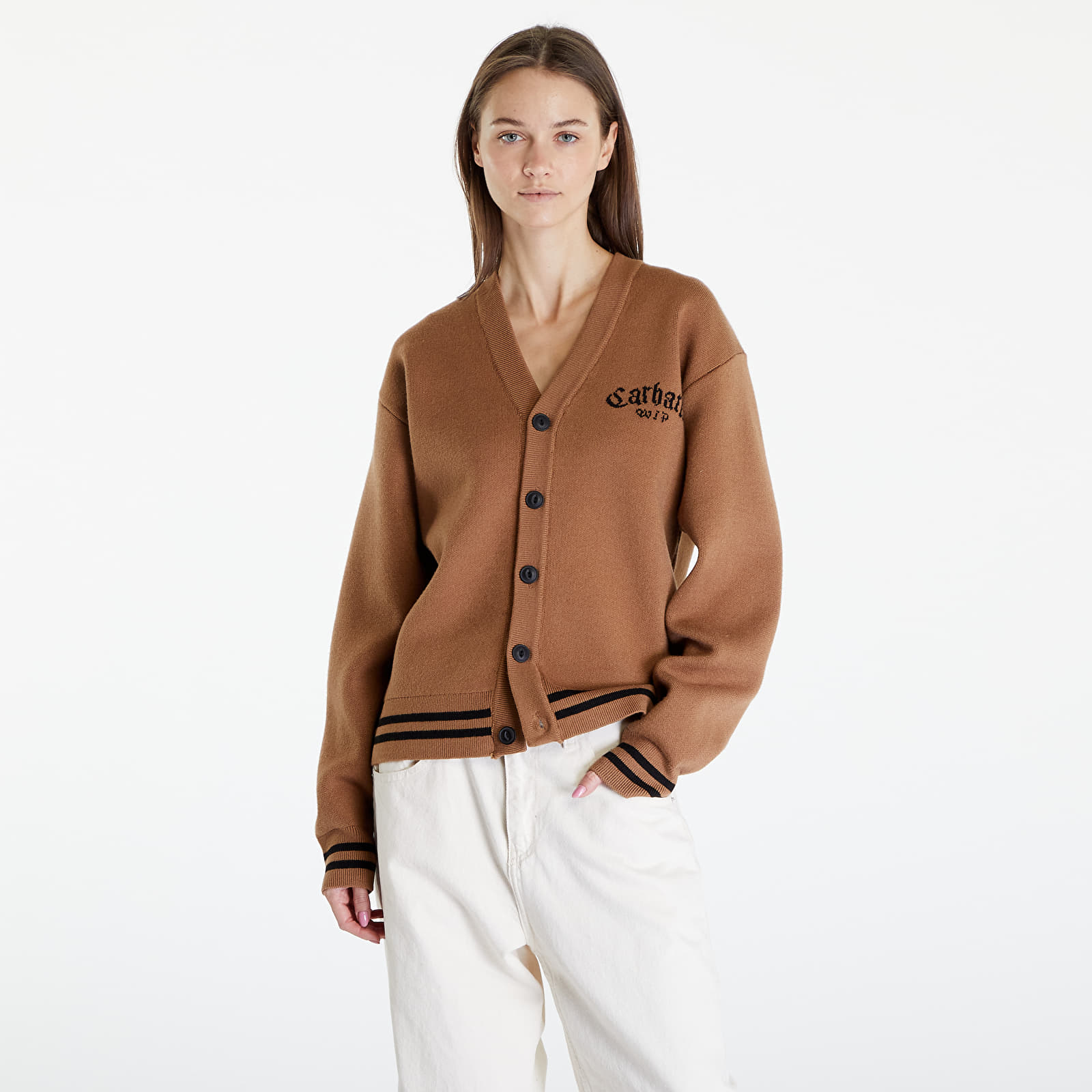 Sweaters Carhartt WIP Onyx Cardigan UNISEX Hamilton Brown/ Black