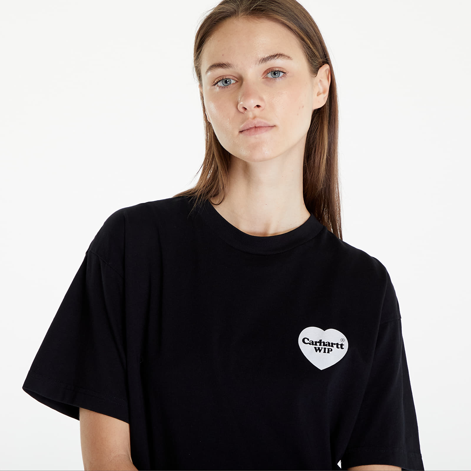 Marškinėliai Carhartt WIP S/S Heart Bandana T-Shirt UNISEX Black/ White Stone Washed