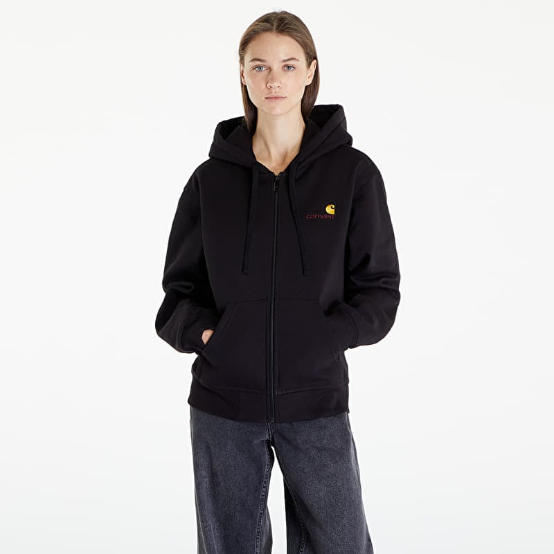 Džemperis Carhartt WIP Hooded American Script Jacket UNISEX Black