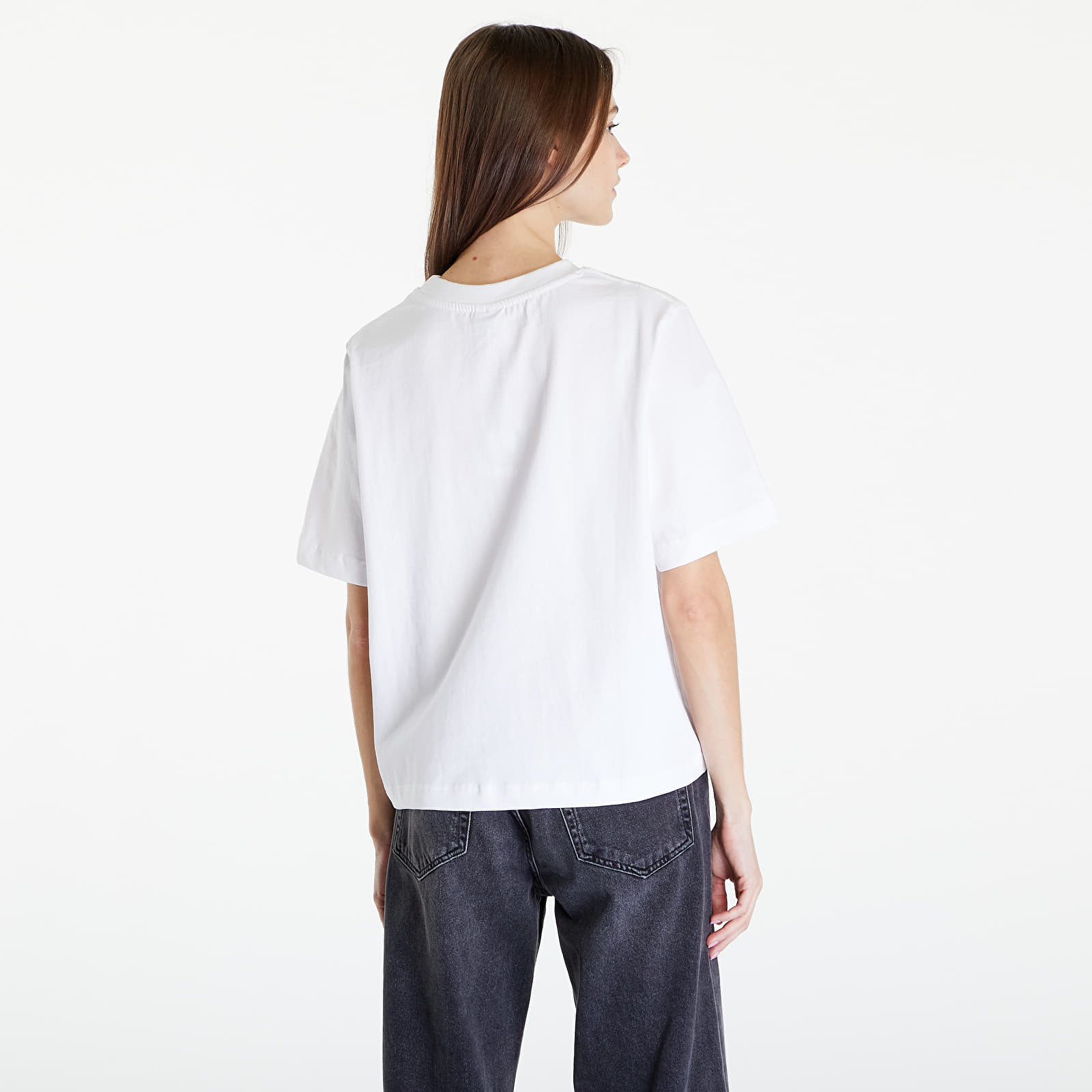 Majice Queens Women's Essential T-Shirt With Contrast Print White