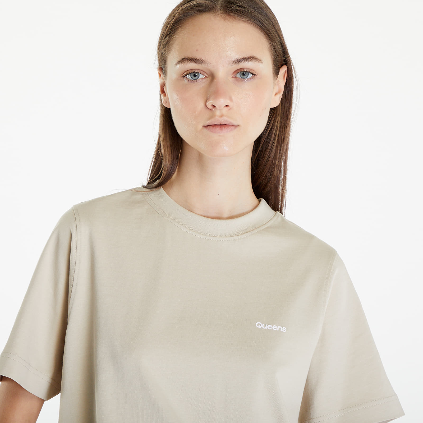 T-shirts Queens Women's Essential T-Shirt With Contrast Print Sand