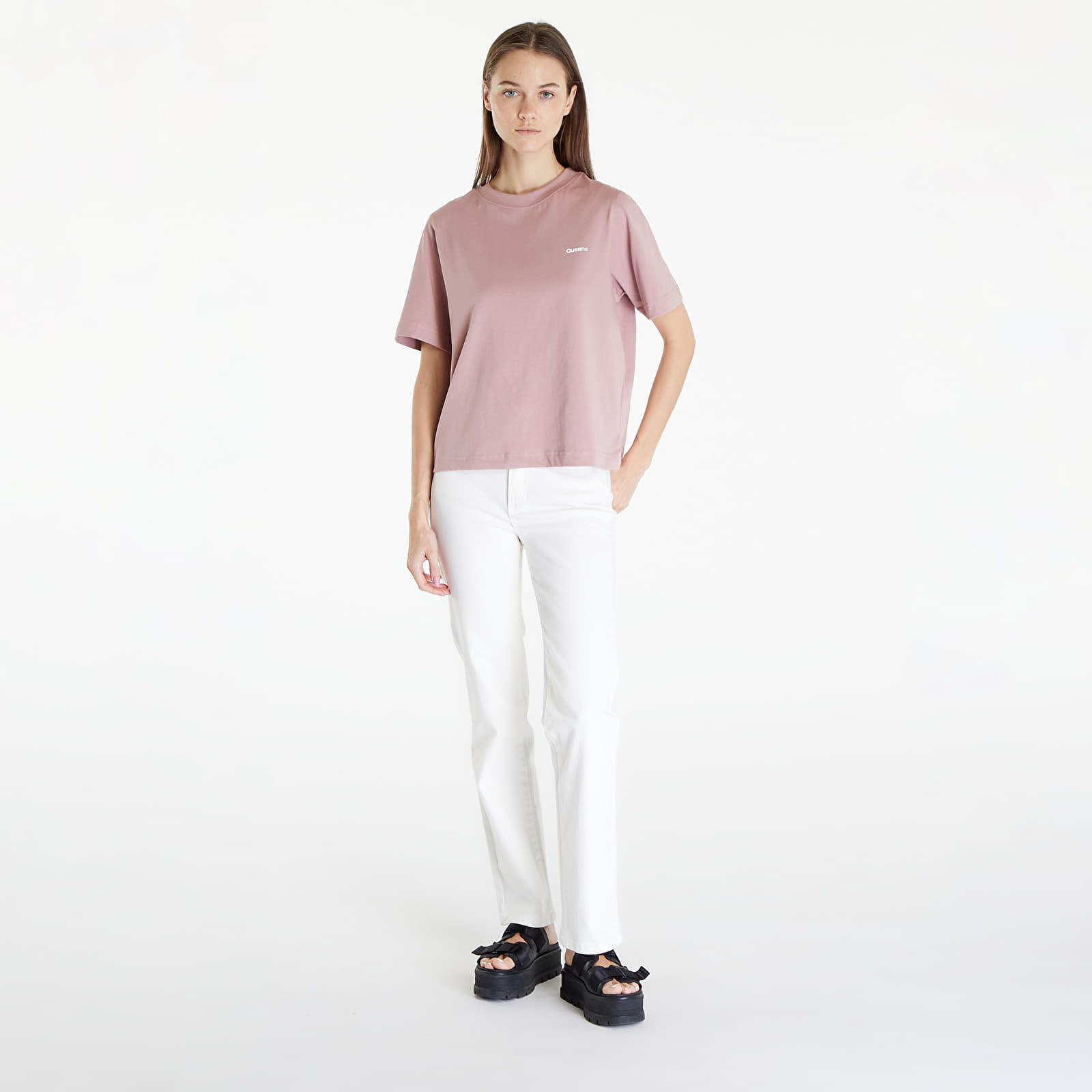 T-särgid Queens 3-Pack Women's Essential Contrast Print Pink/ Sand/ Navy