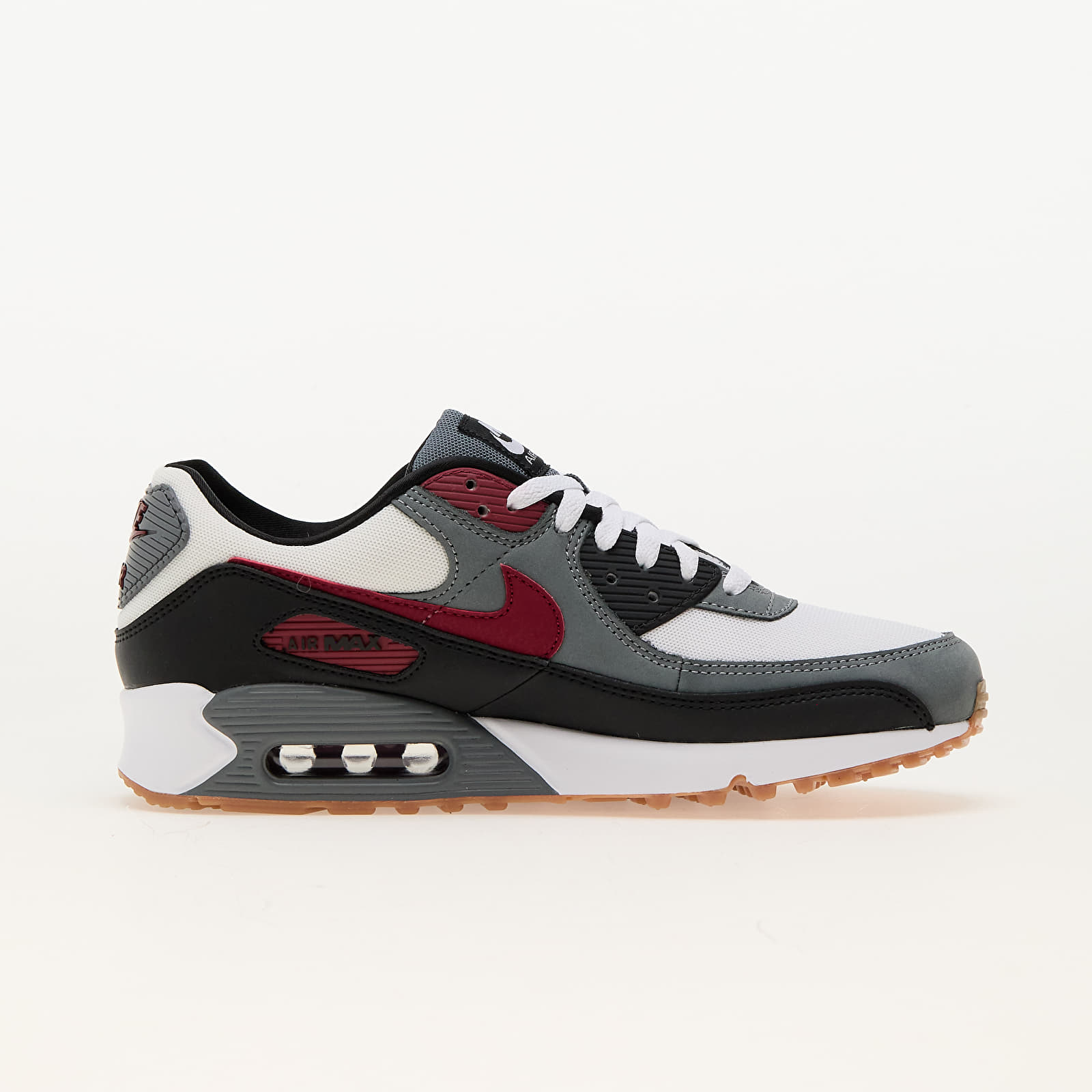 Men's sneakers and shoes Nike Air Max 90 White/ Team Red-Cool Grey-Black