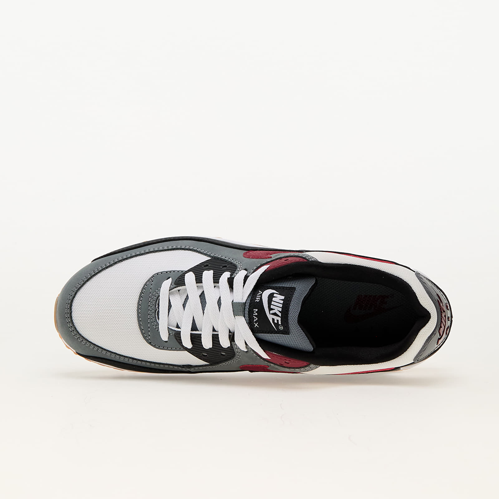 Men's sneakers and shoes Nike Air Max 90 White/ Team Red-Cool Grey-Black